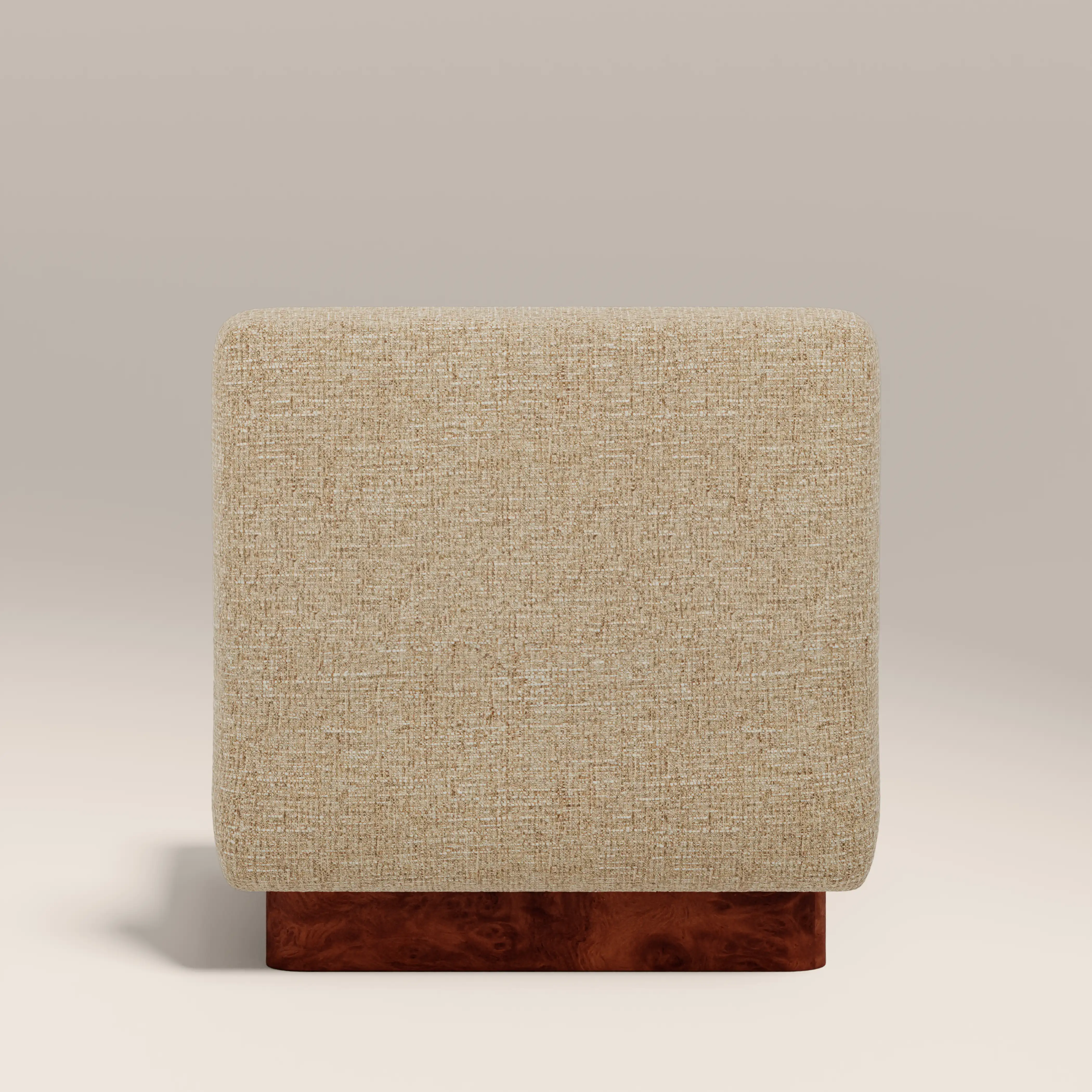 Harrison Accent Chair | Speckled Latte Boucle & Walnut Burl Wood - Image 7