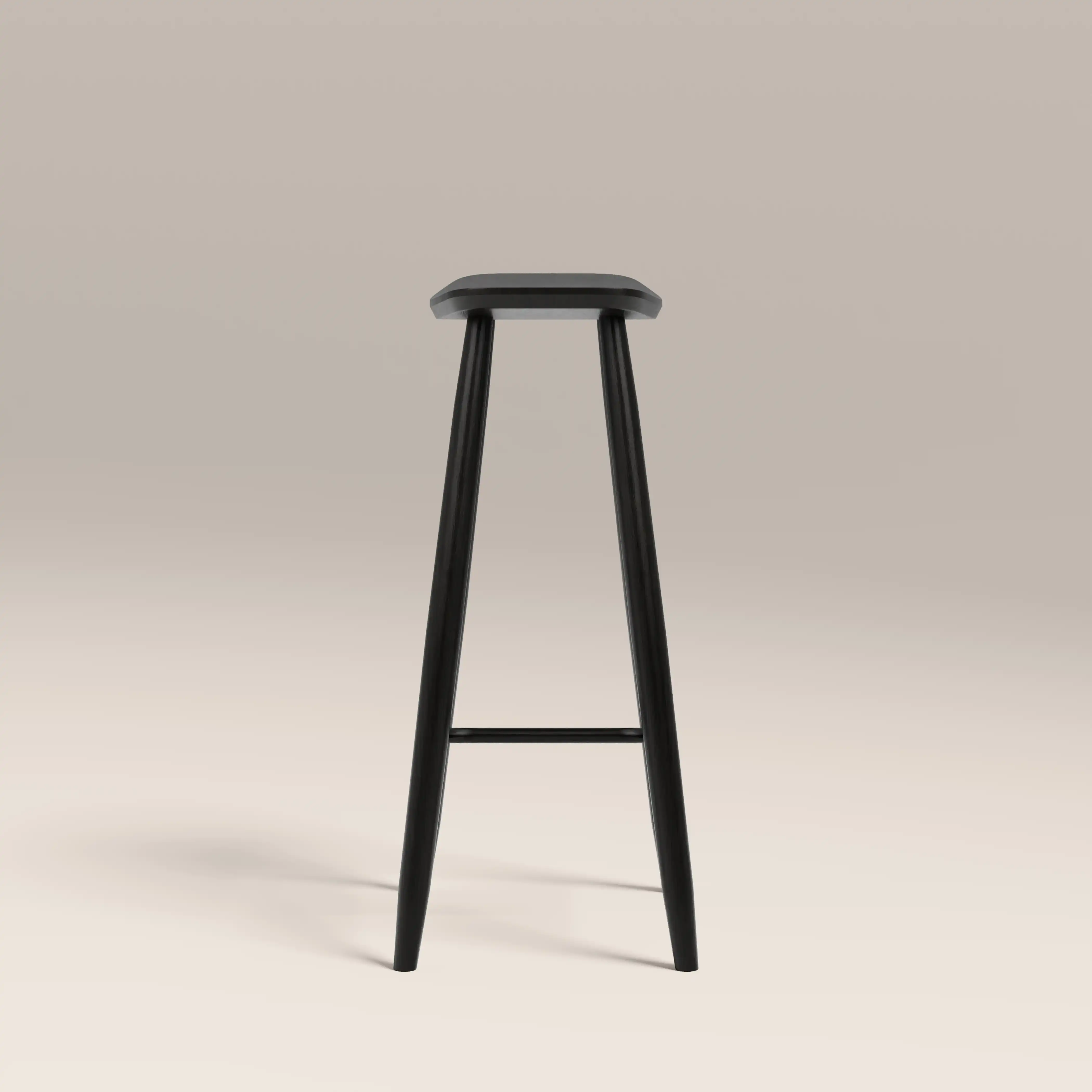 Hatton Wooden Bar Stool | Black - Image 4