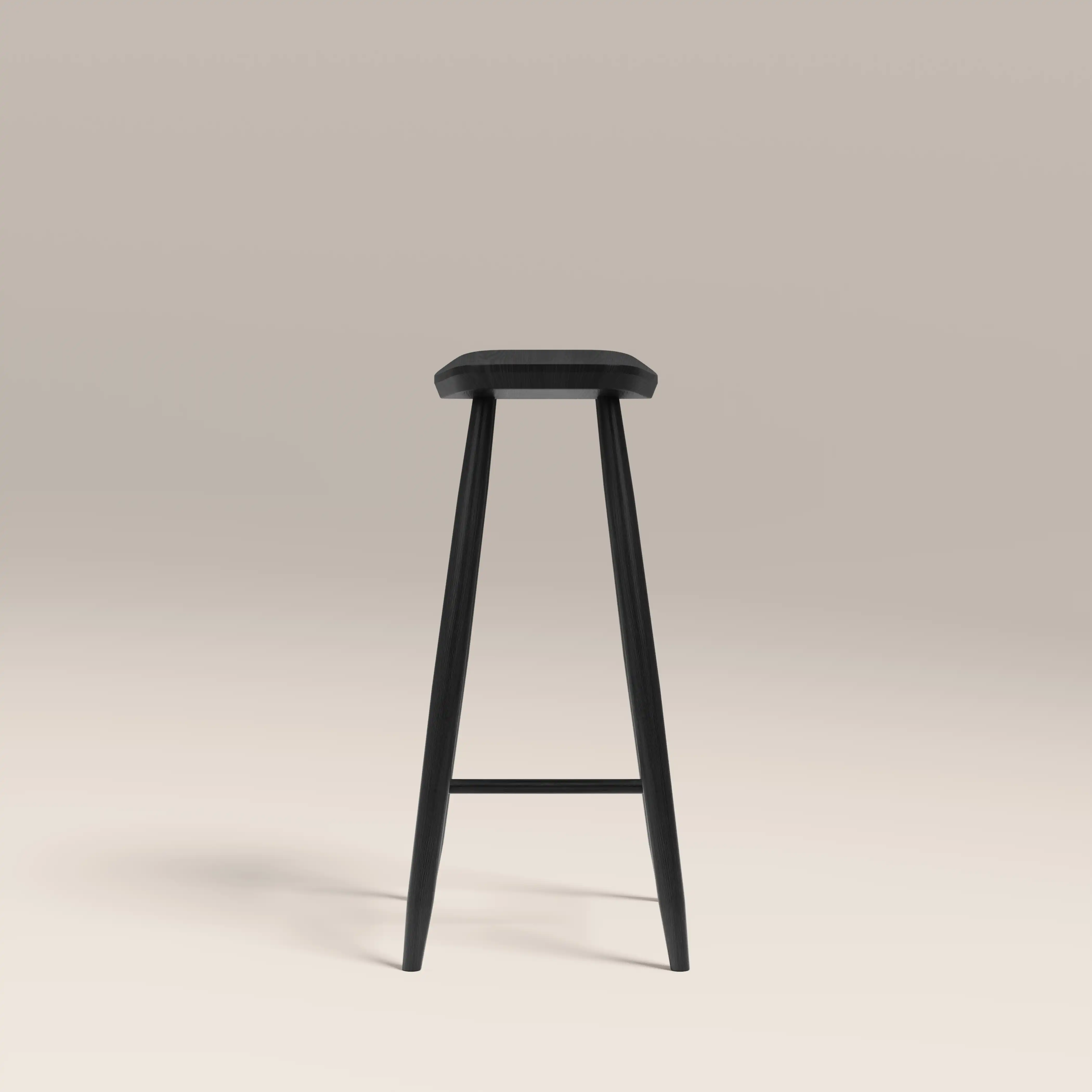 Hatton Wooden Kitchen Stool | Black - Image 4