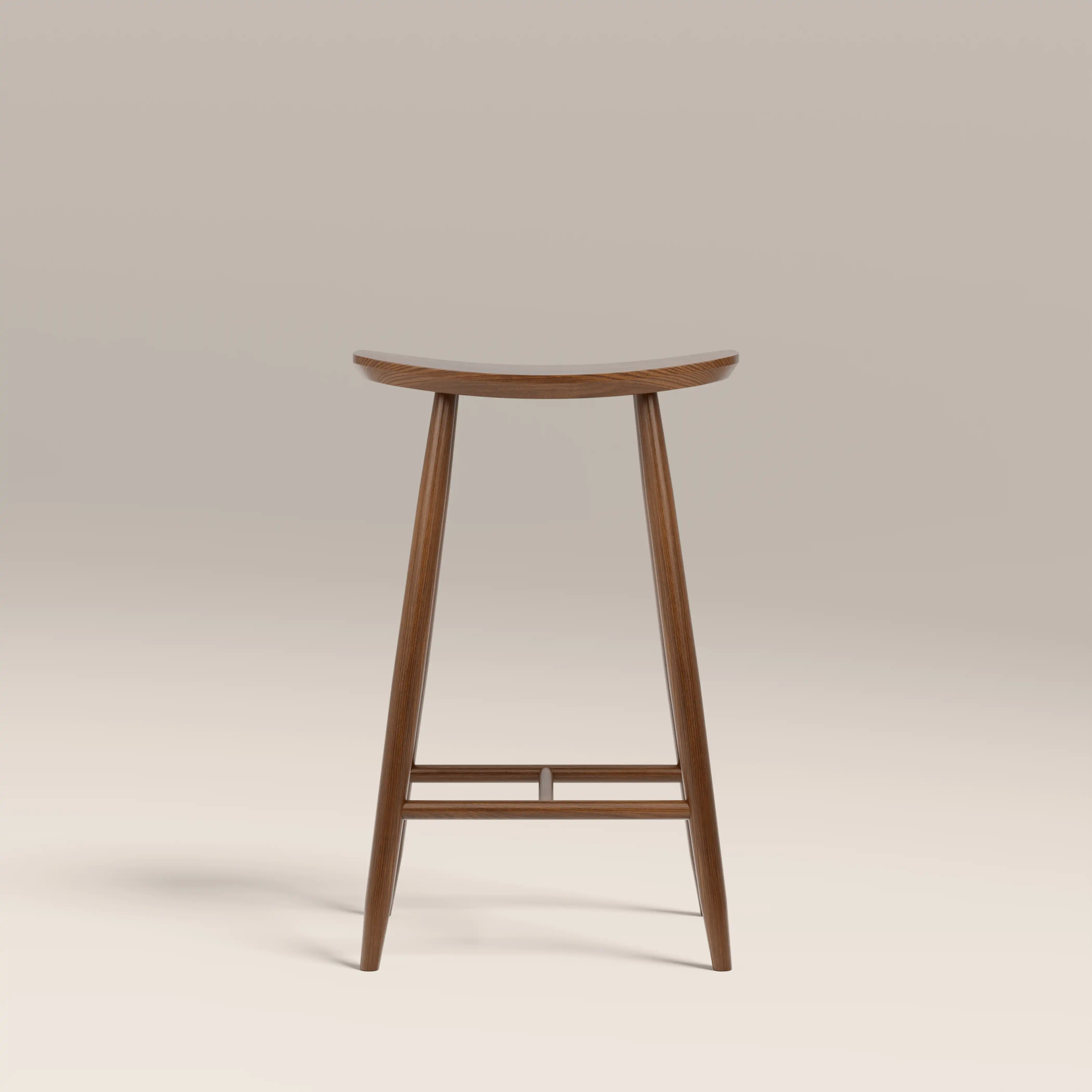 Hatton Wooden Kitchen Stool | Walnut - Image 3
