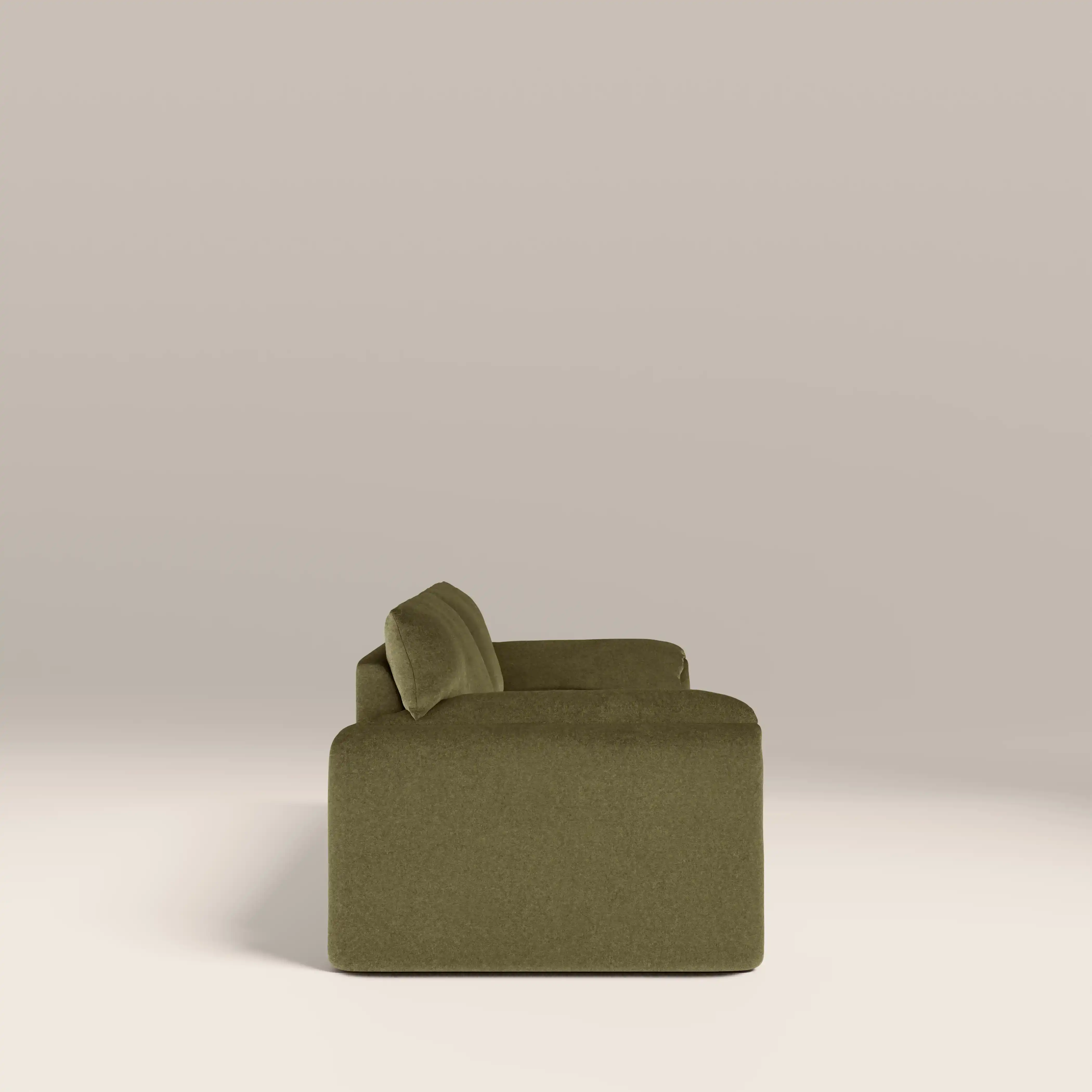 Haven 3 Seater Sofa | Moss Green Sustainable Mohair Velvet - Image 4