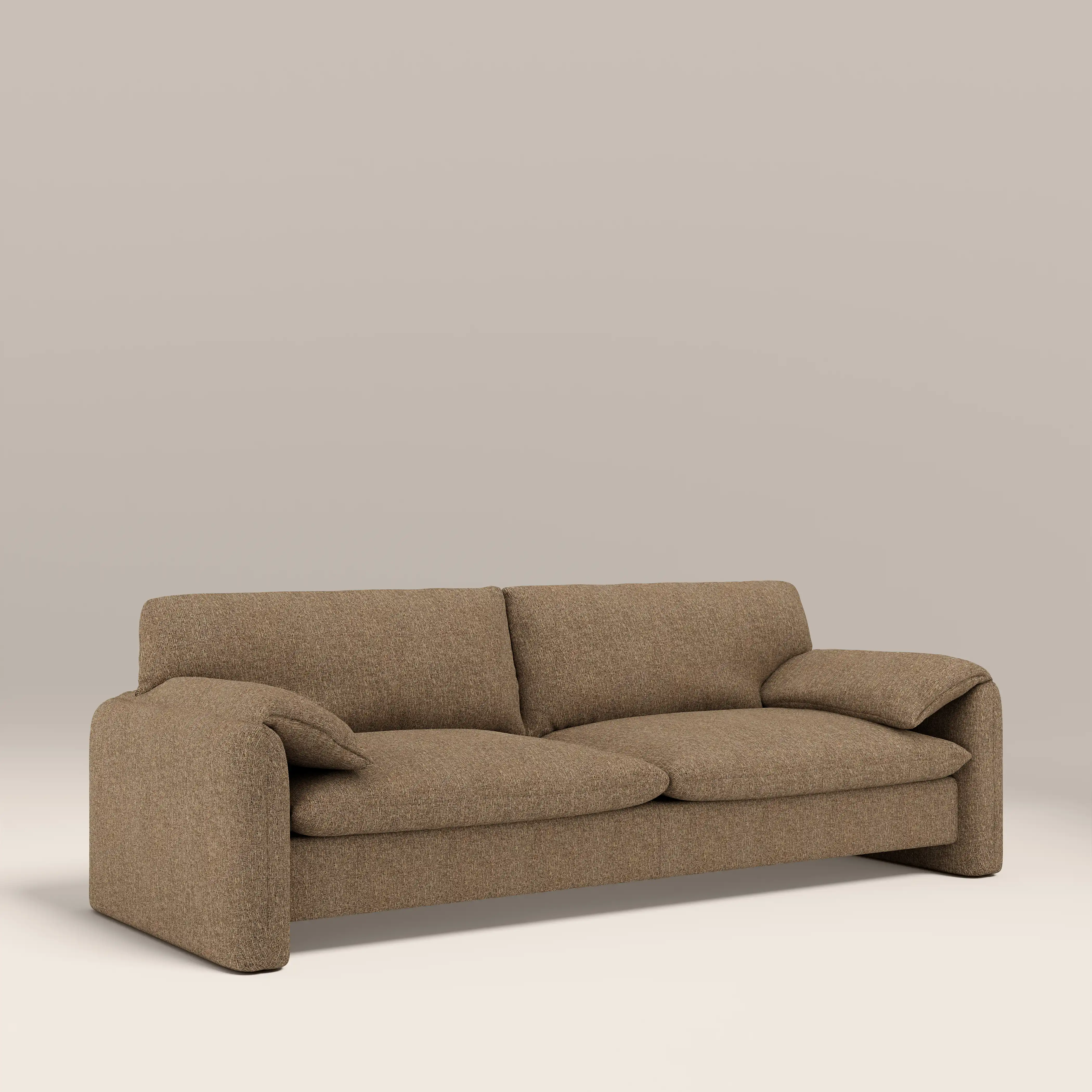 Haven 3 Seater Sofa | Speckled Cappuccino Boucle - Image 2