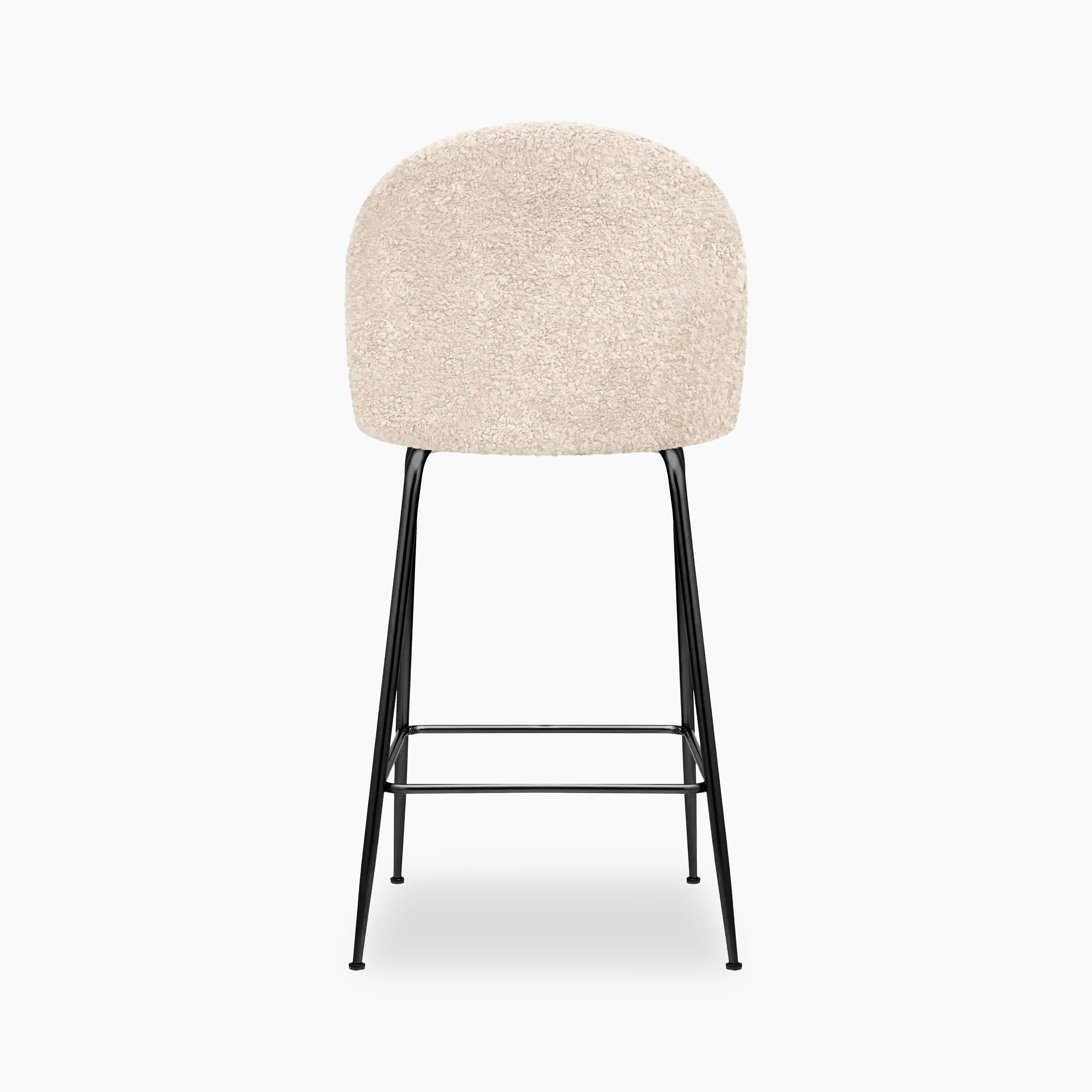 Heather Bar Stool | Ivory White Teddy Boucle - Image 5