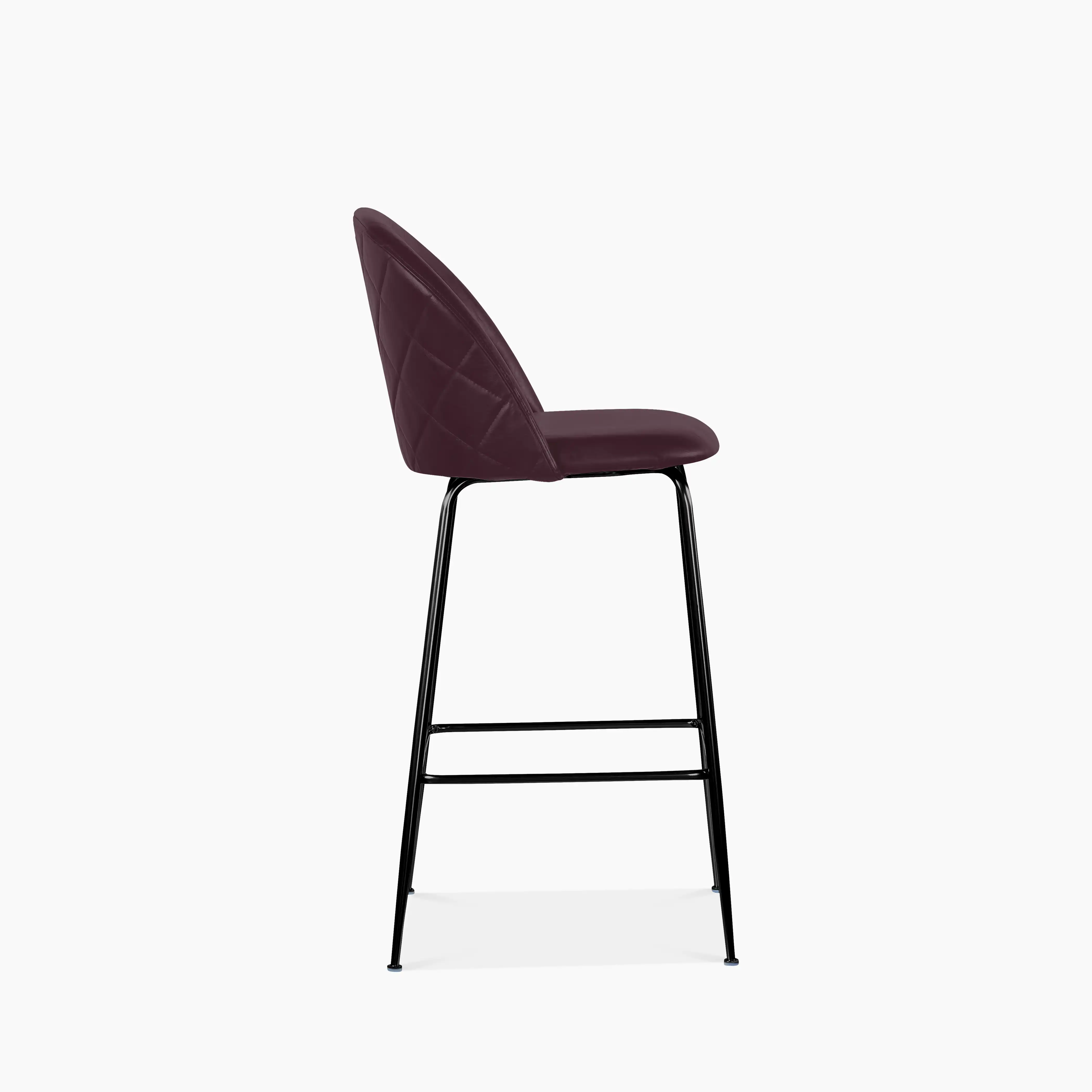 Heather Kitchen Stool | Vintage Dark Red Faux Leather - Image 3