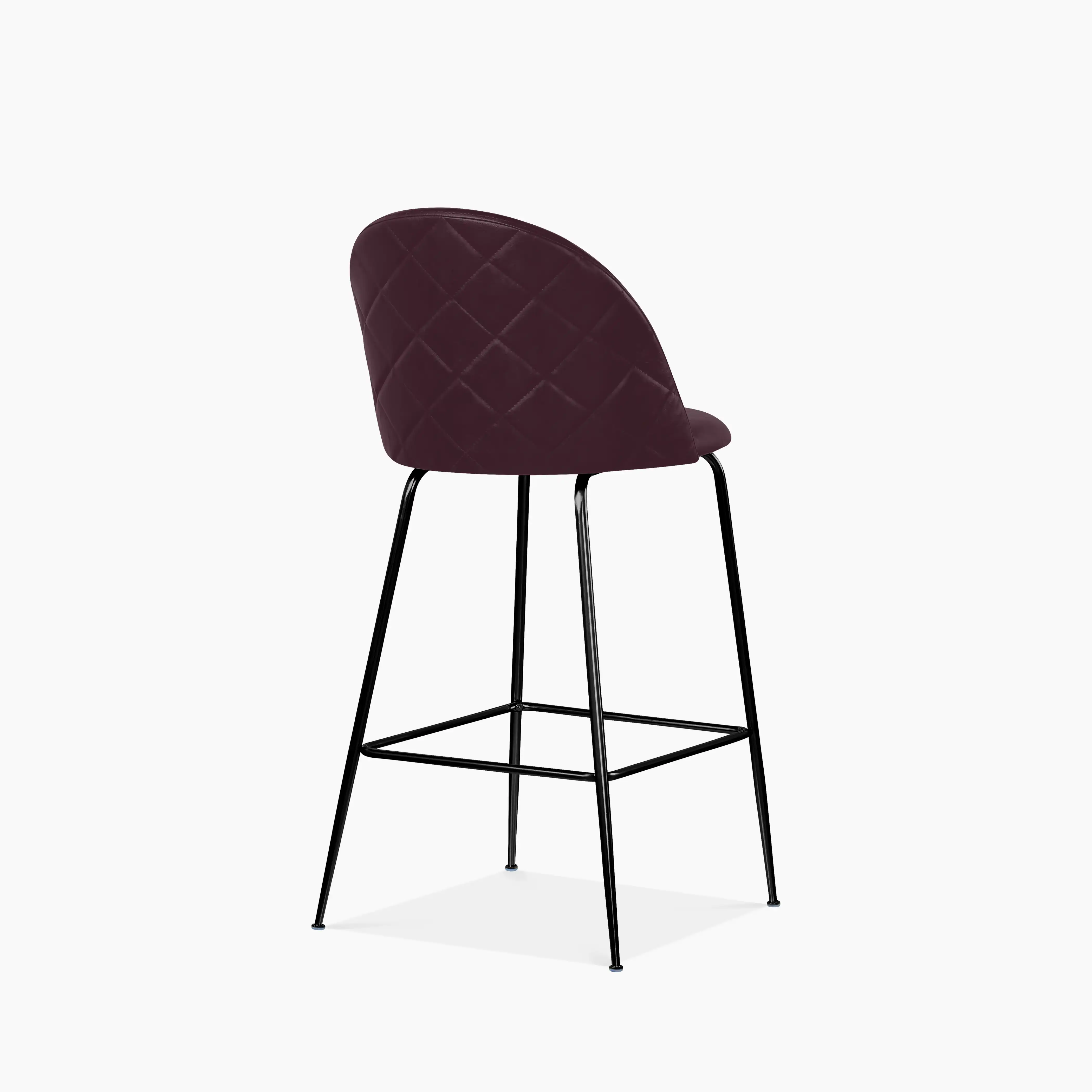 Heather Kitchen Stool | Vintage Dark Red Faux Leather - Image 4