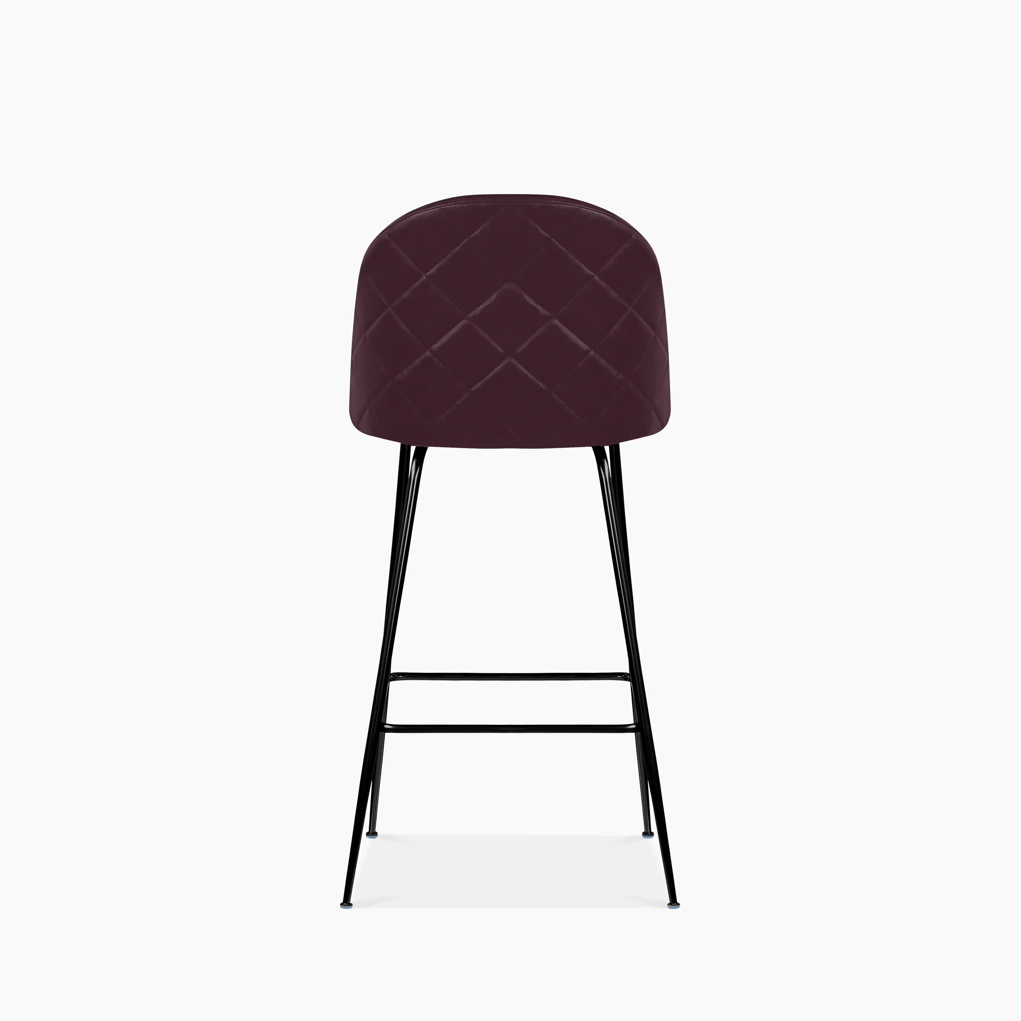 Heather Kitchen Stool | Vintage Dark Red Faux Leather - Image 5
