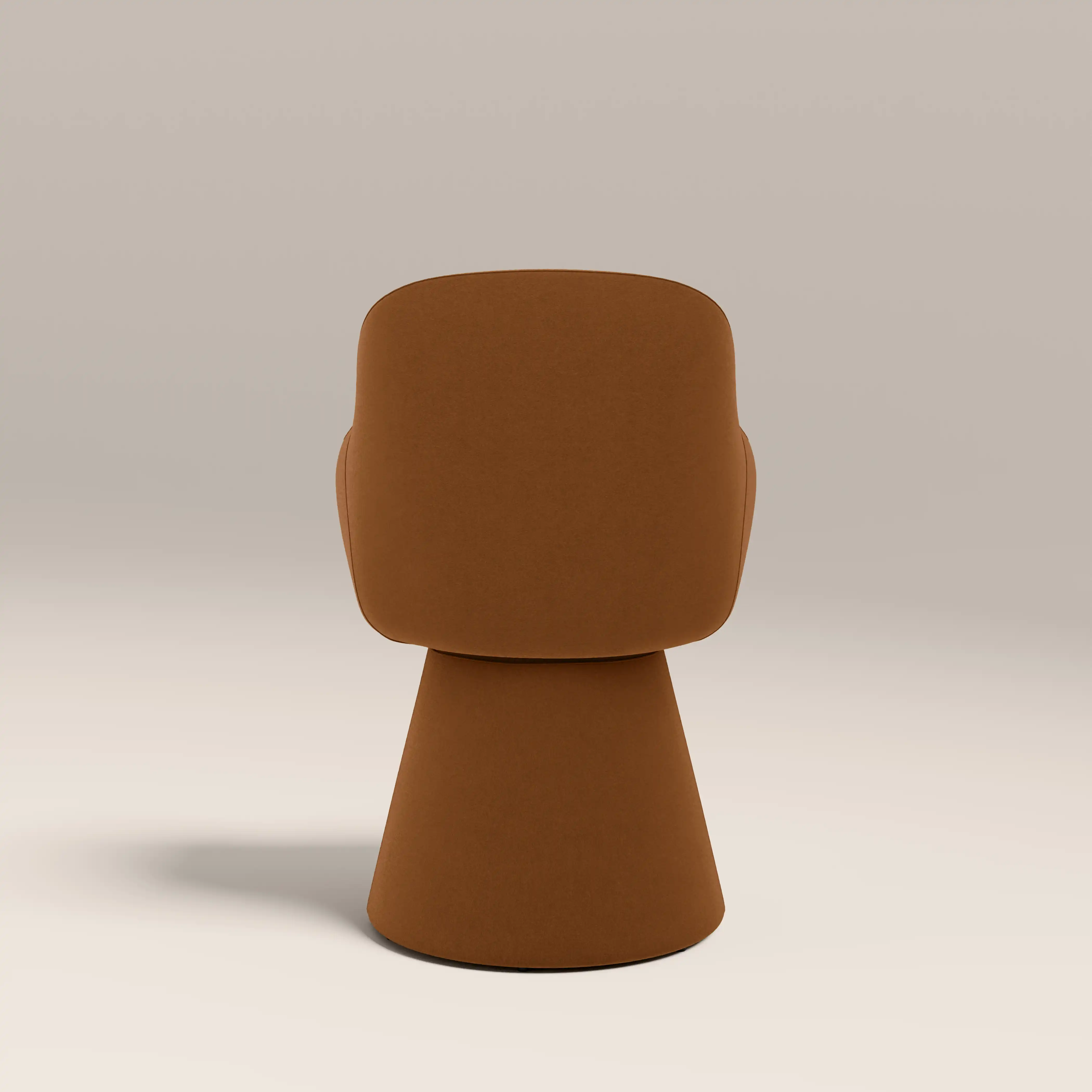 Herman Swivel Carver Dining Chair | Caramel Brown Sustainable Mohair Velvet - Image 7