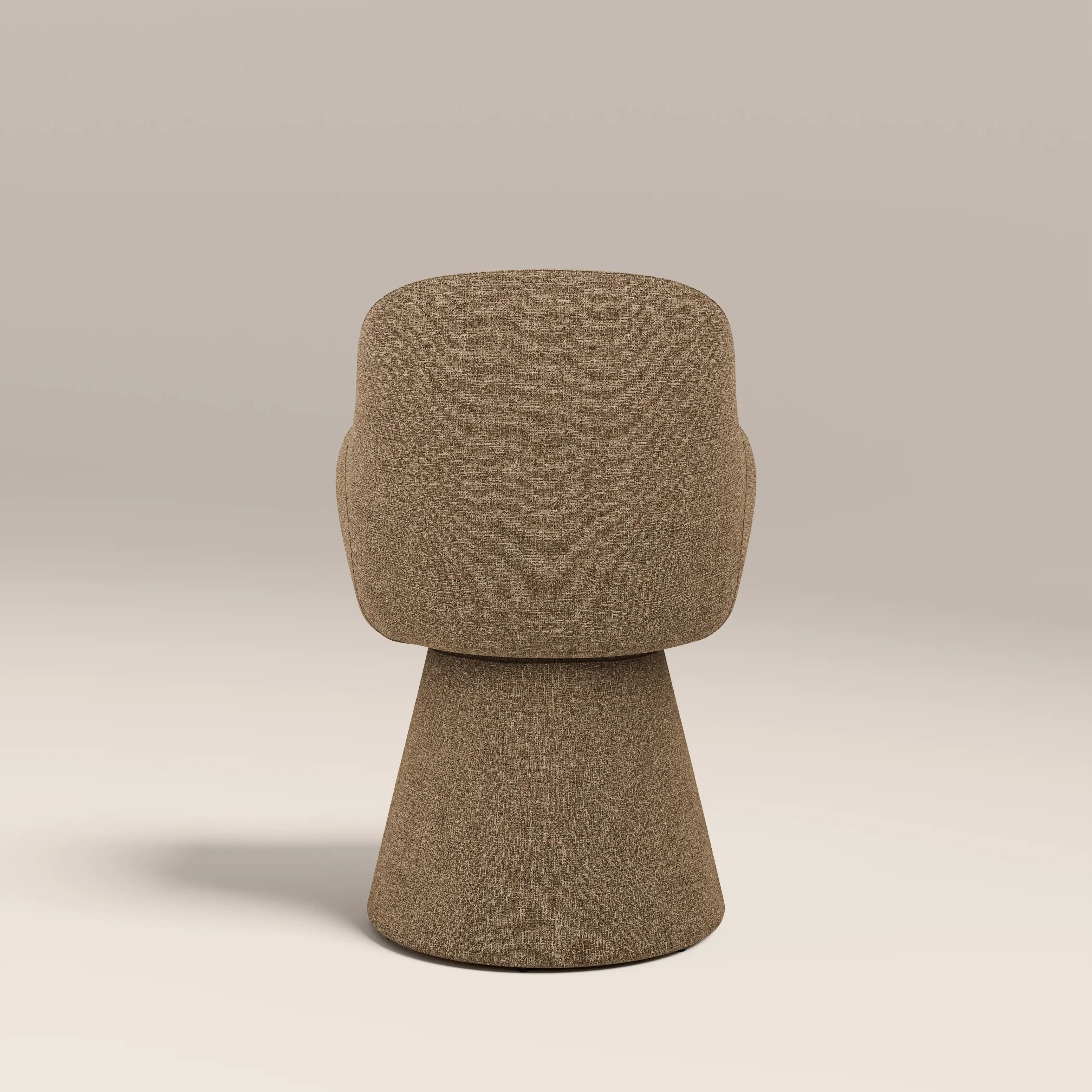 Herman Swivel Carver Dining Chair | Speckled Cappuccino Boucle - Image 7