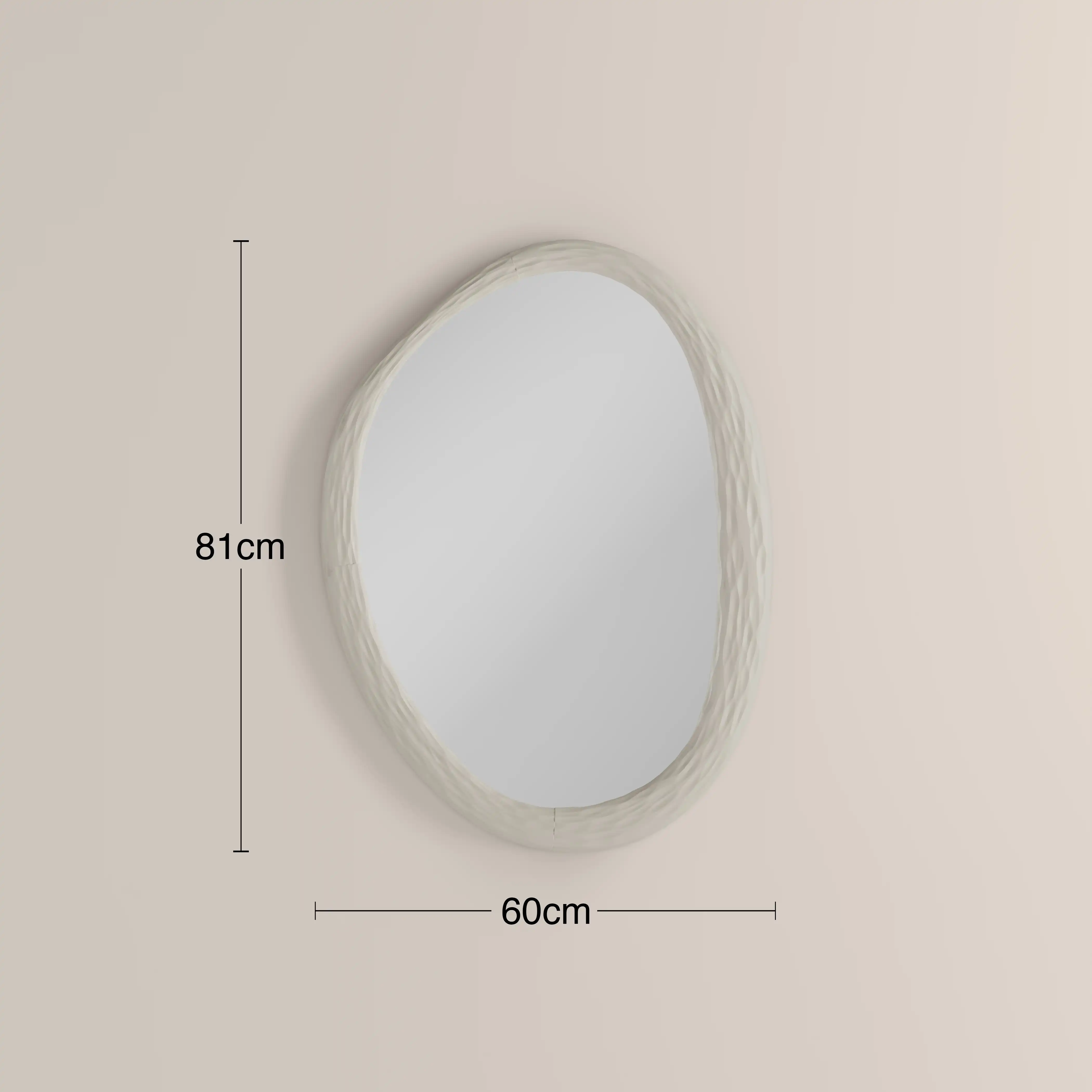 Herman Wall Mirror,  81 x 60 cm| Cream - Image 3
