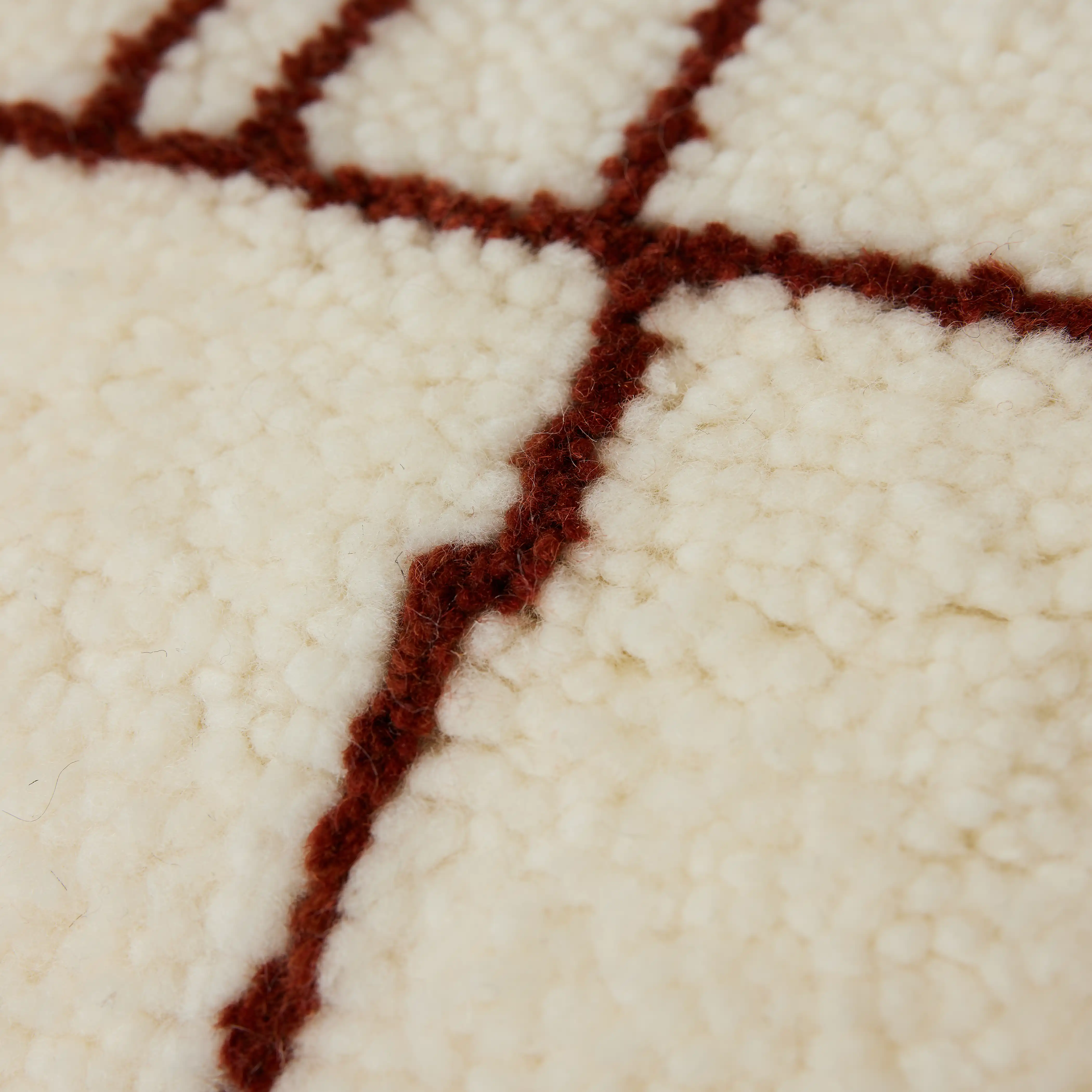 HKliving Rectangle Knitted Wool Cushion | Brown - Image 3