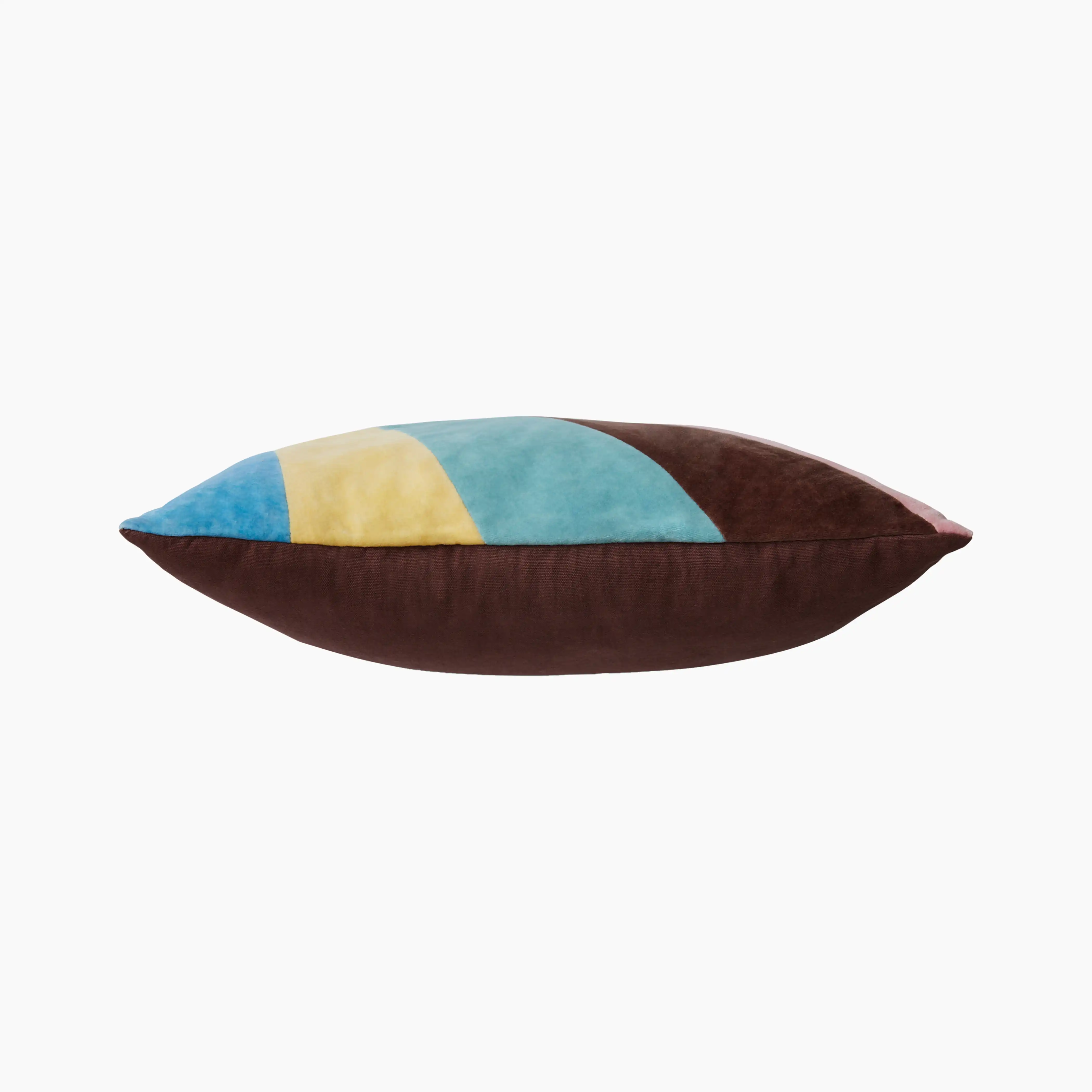 HKliving Striped Square Velvet Cushion | Multicolour - Image 5
