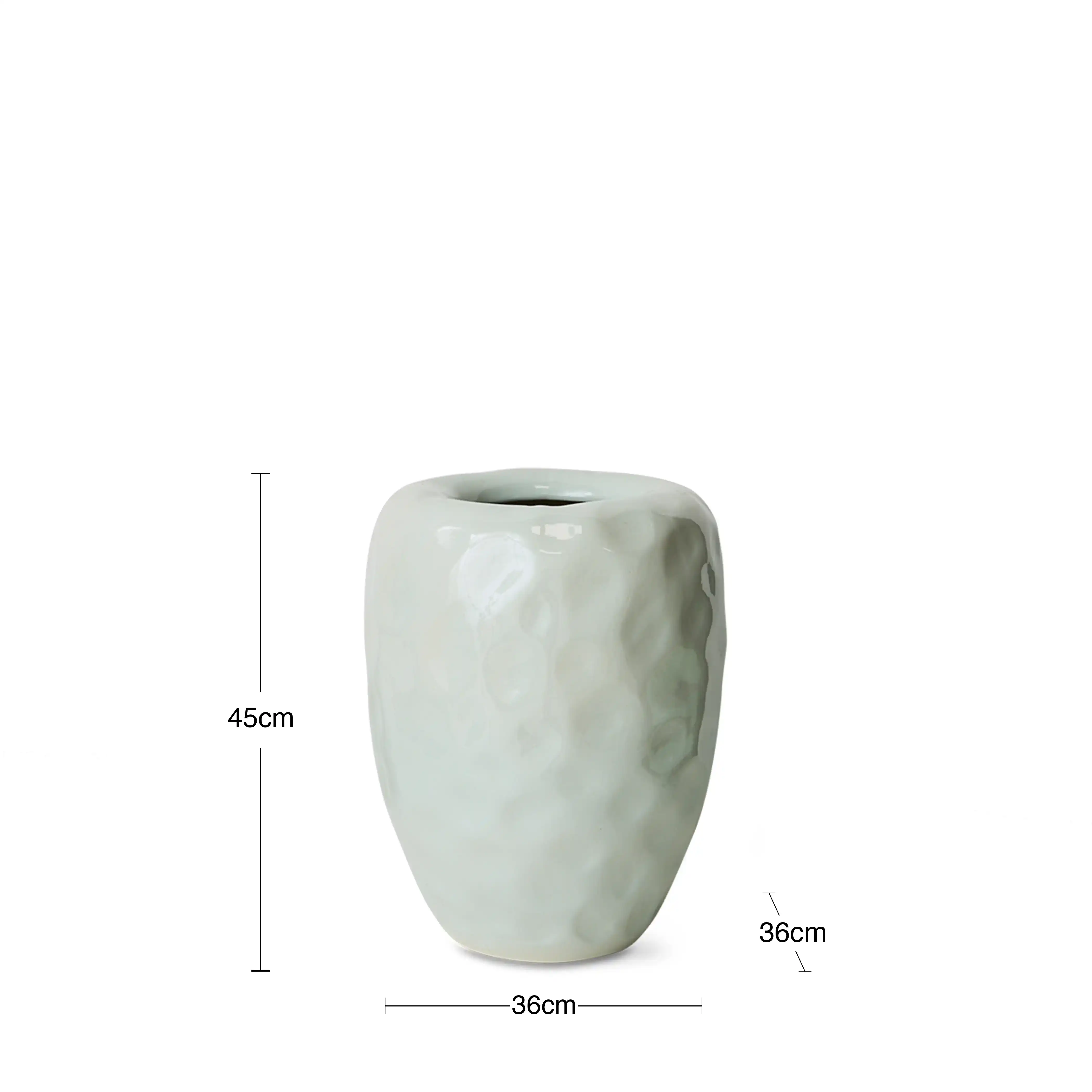 HKliving Earthenware Floor Vase | Mint - Image 5