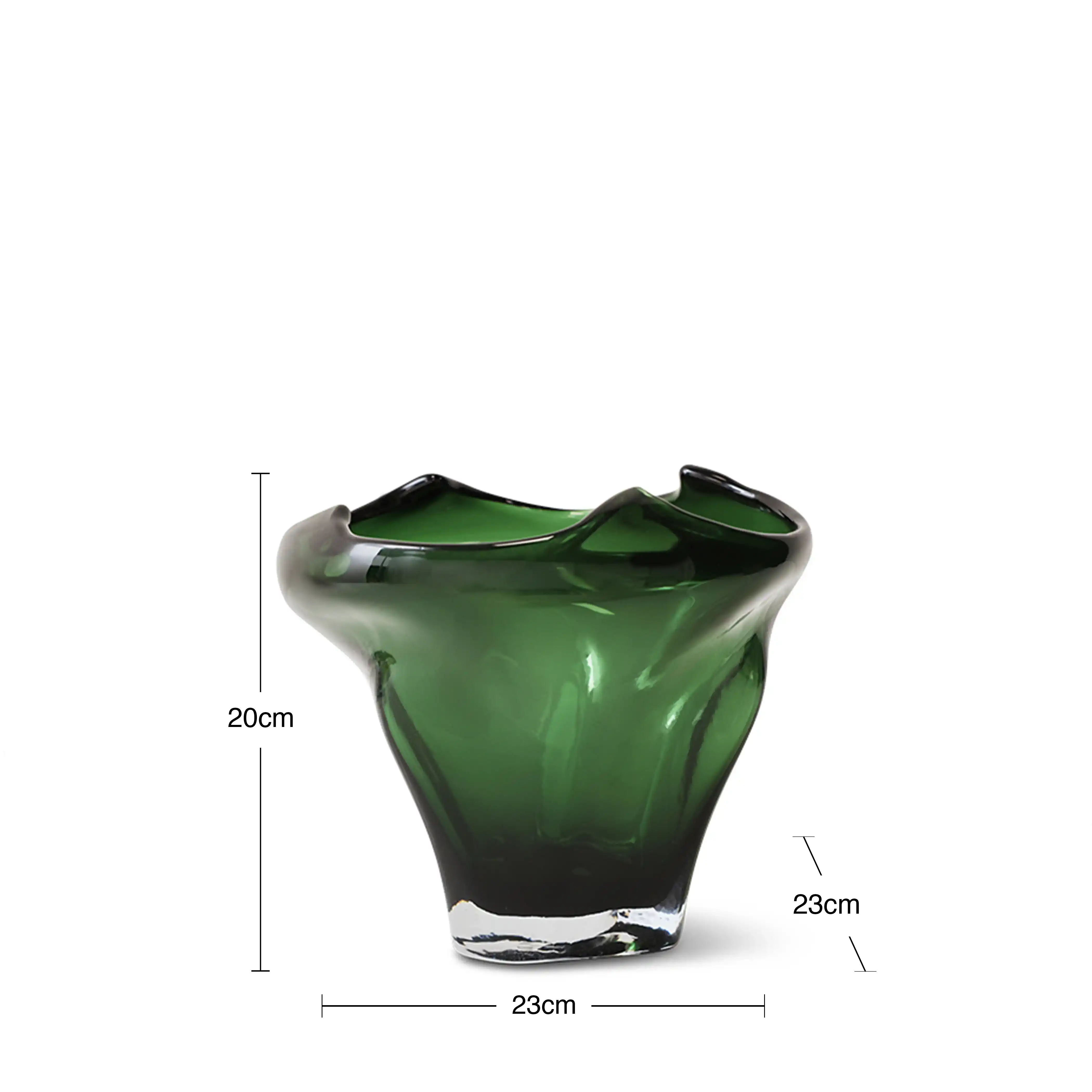HKliving Folded Mid Vase | Emerald - Image 5