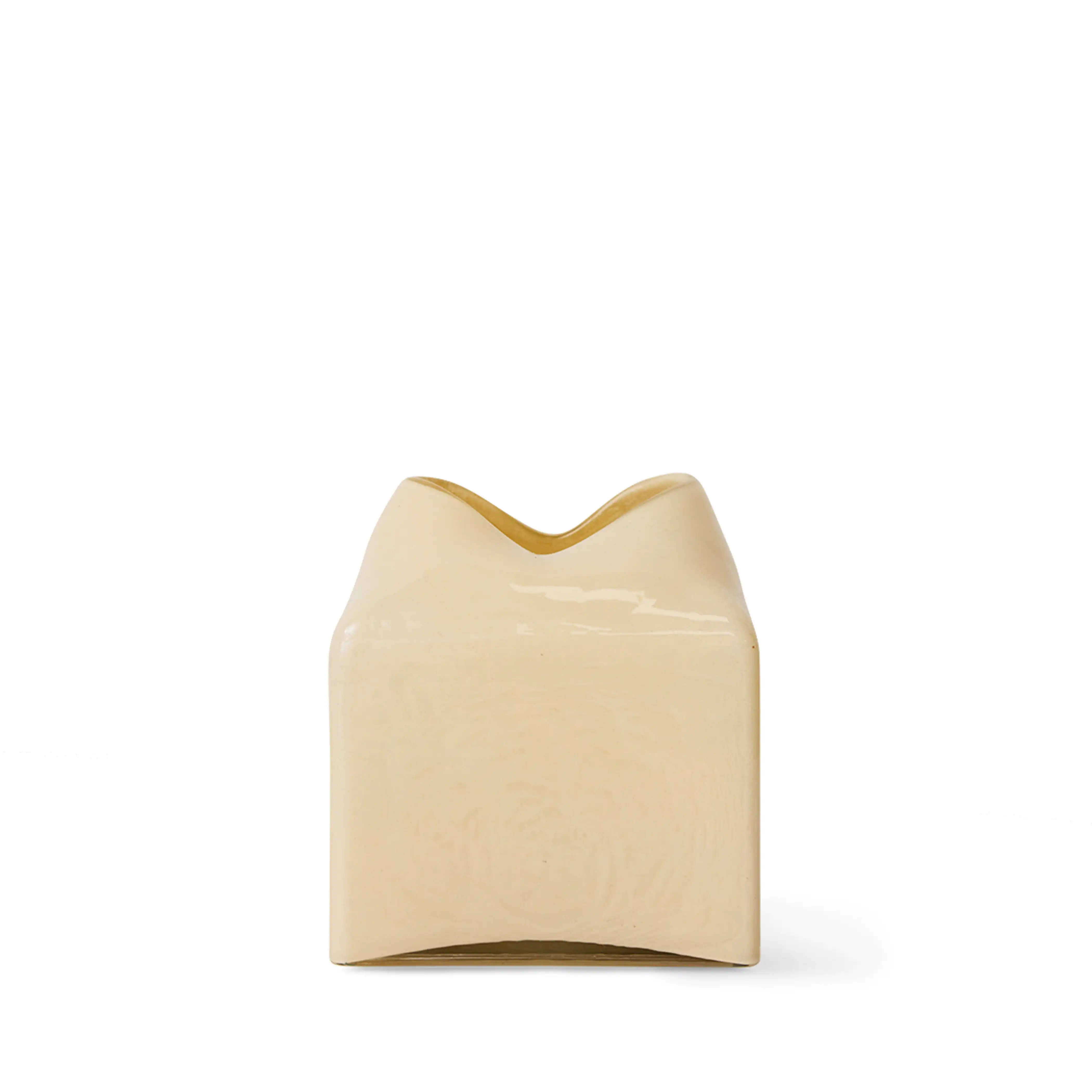 HKliving Forma Glass Vase | Cream - Image 3