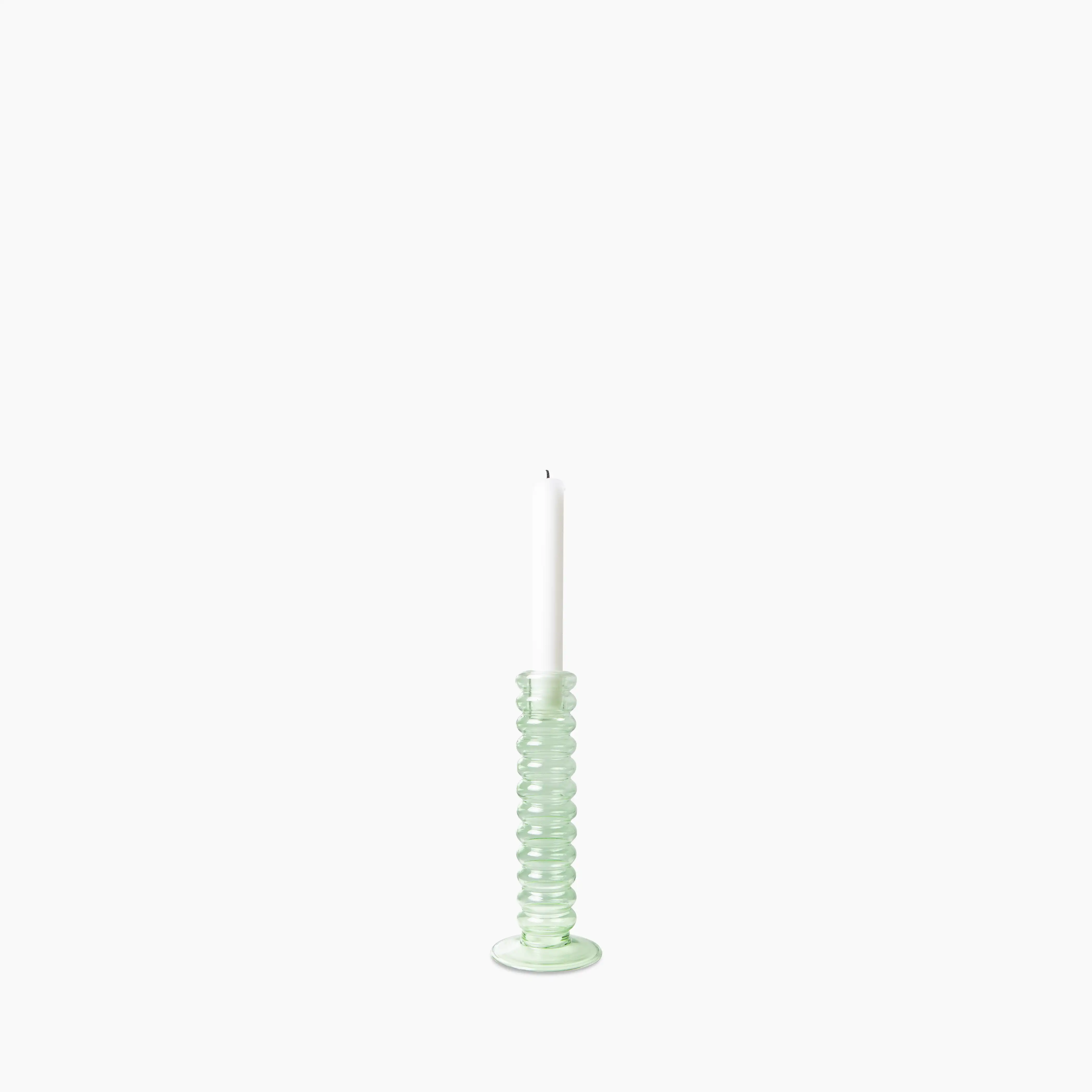 HKliving Glass Candle Holder L | Mint Green - Image 4