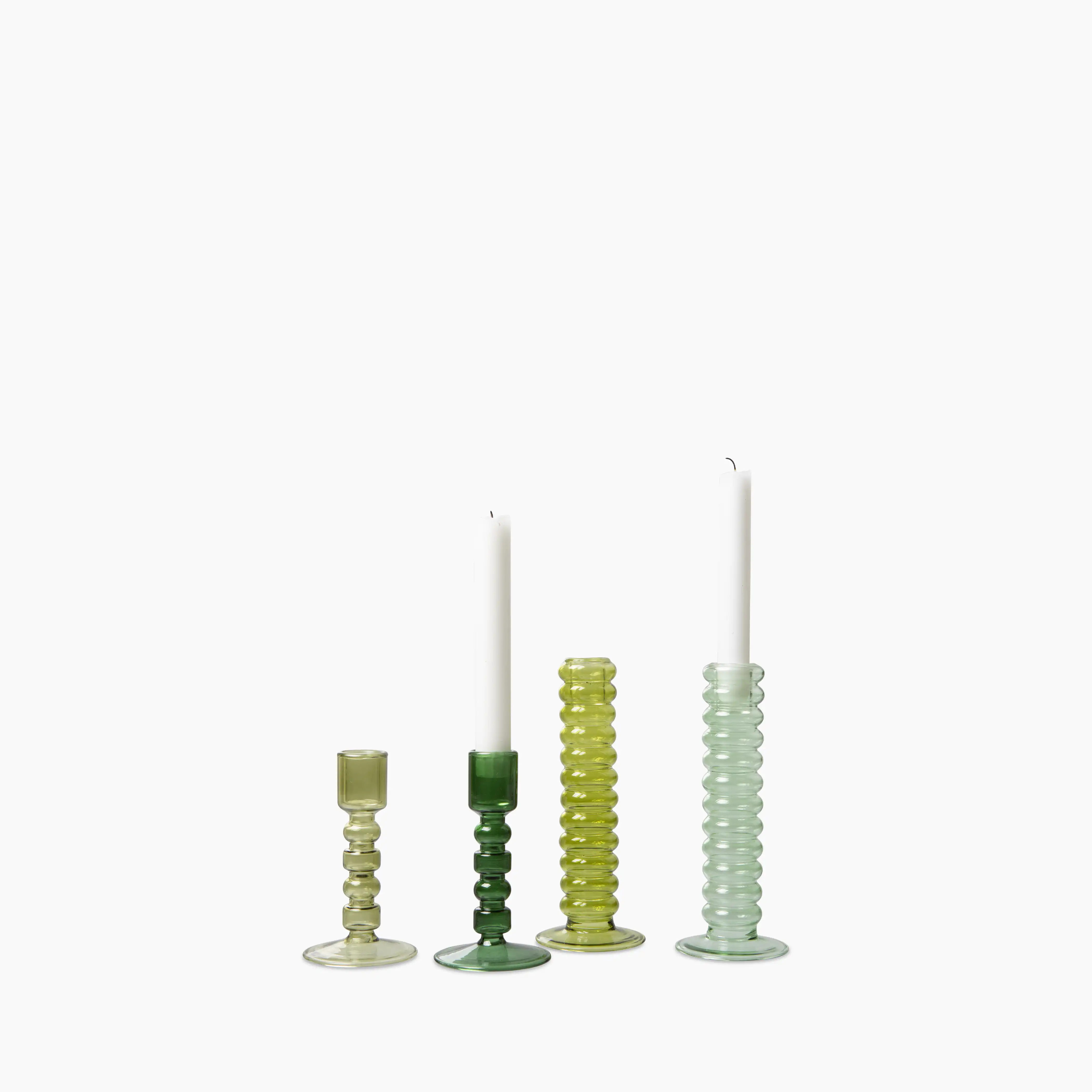 HKliving Glass Candle Holder L | Mint Green - Image 5