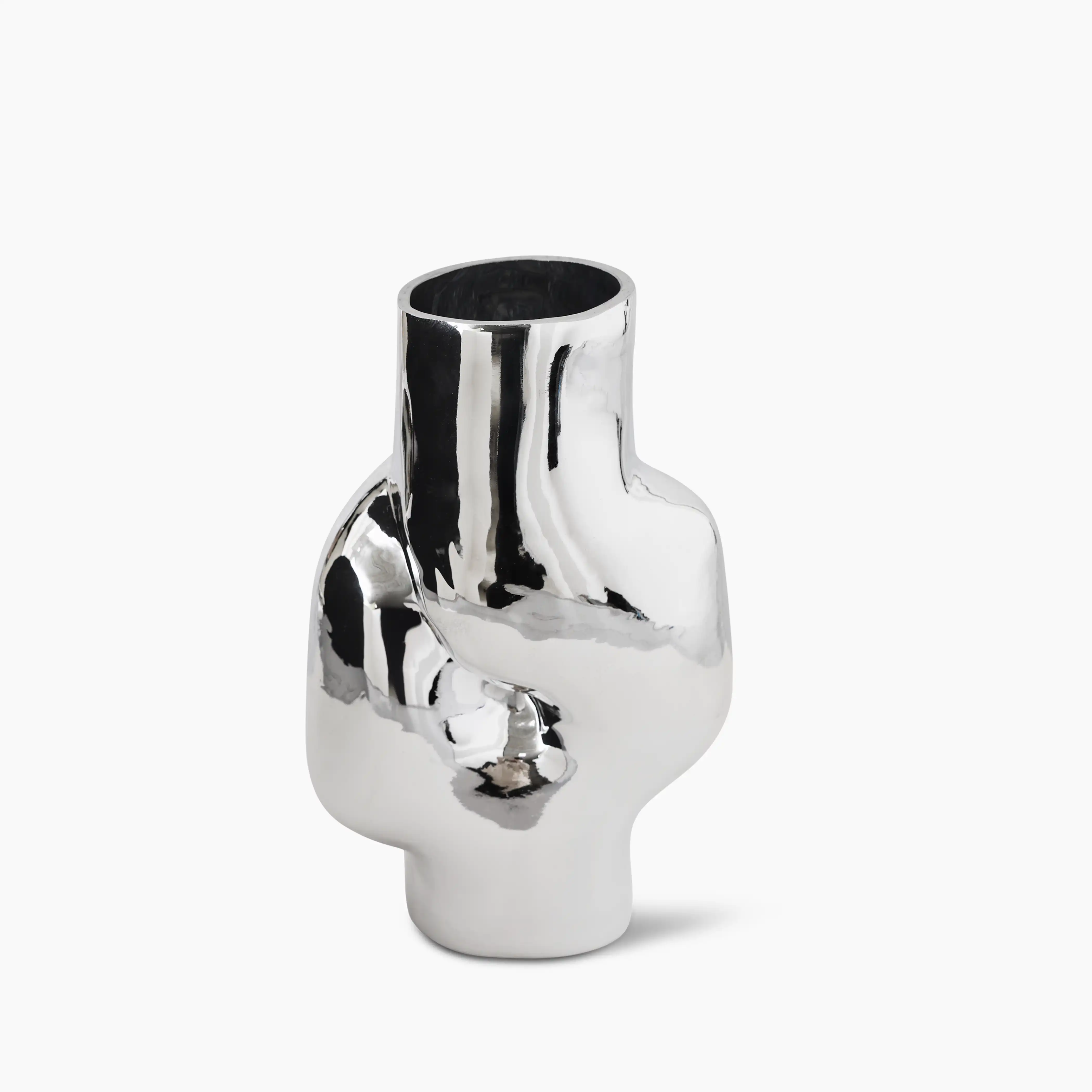 HKliving Glass Vase | Chrome - Image 4
