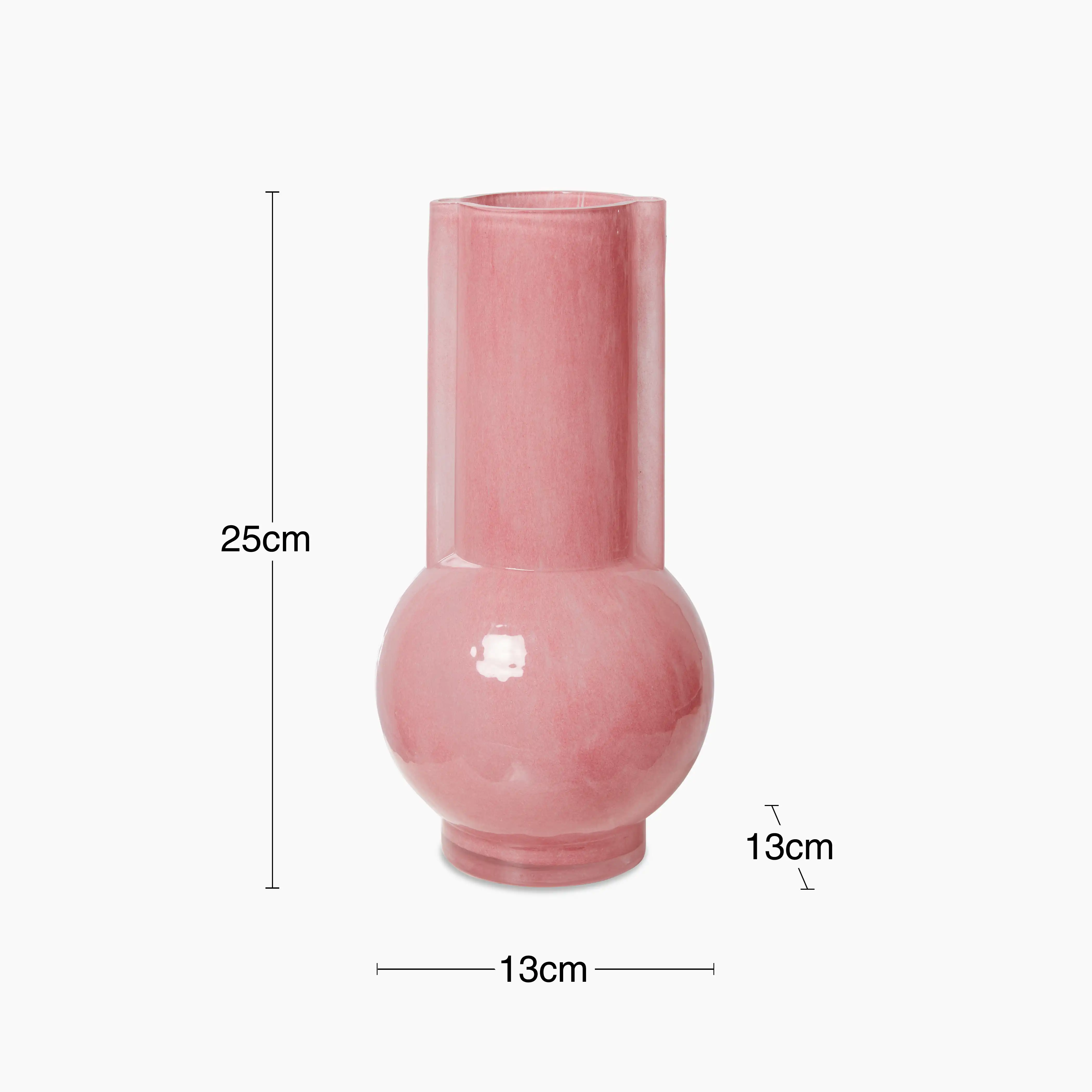 HKliving Glass Vase| Flamingo Pink - Image 6