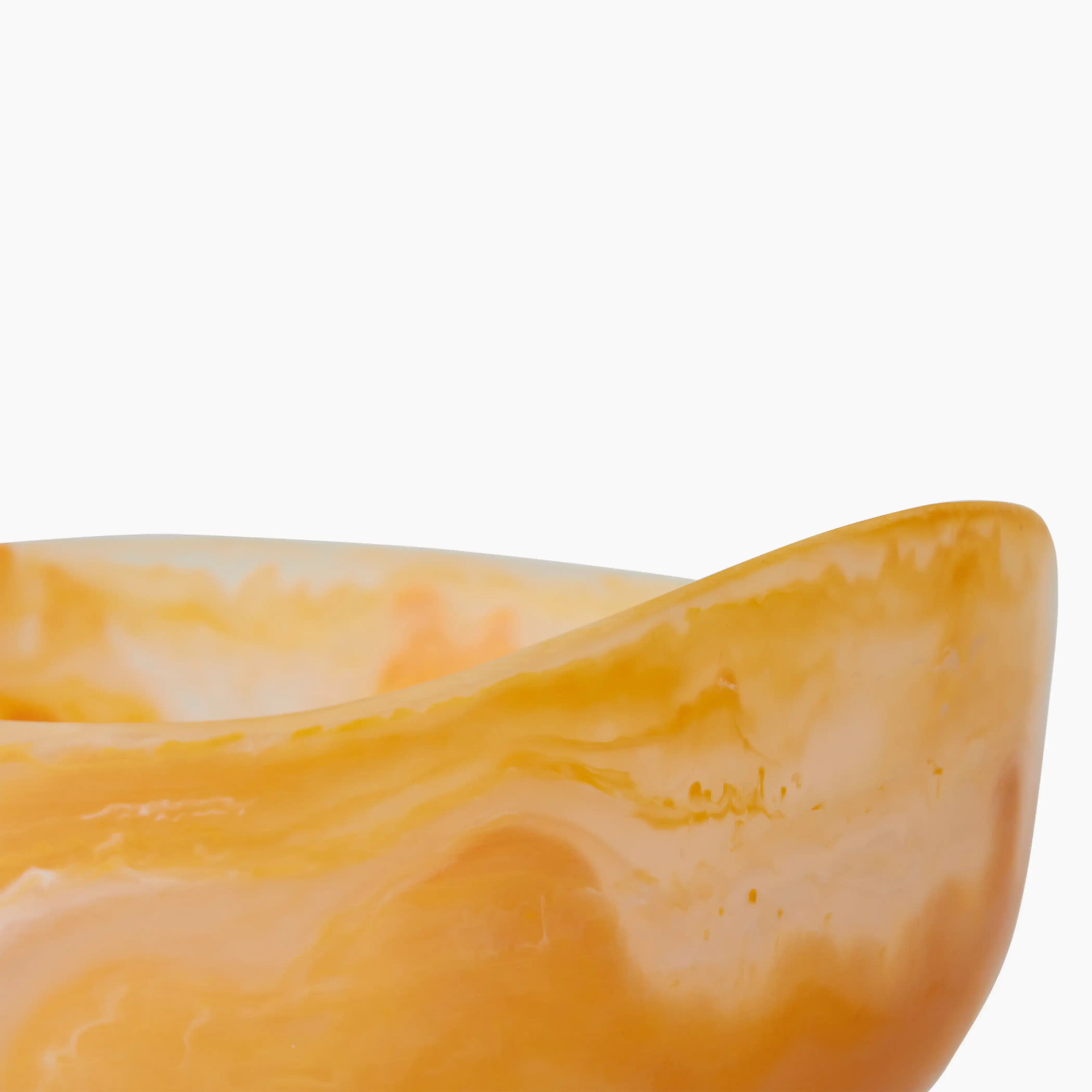 HKliving Resin Bowl | Marbled Sand - Image 3
