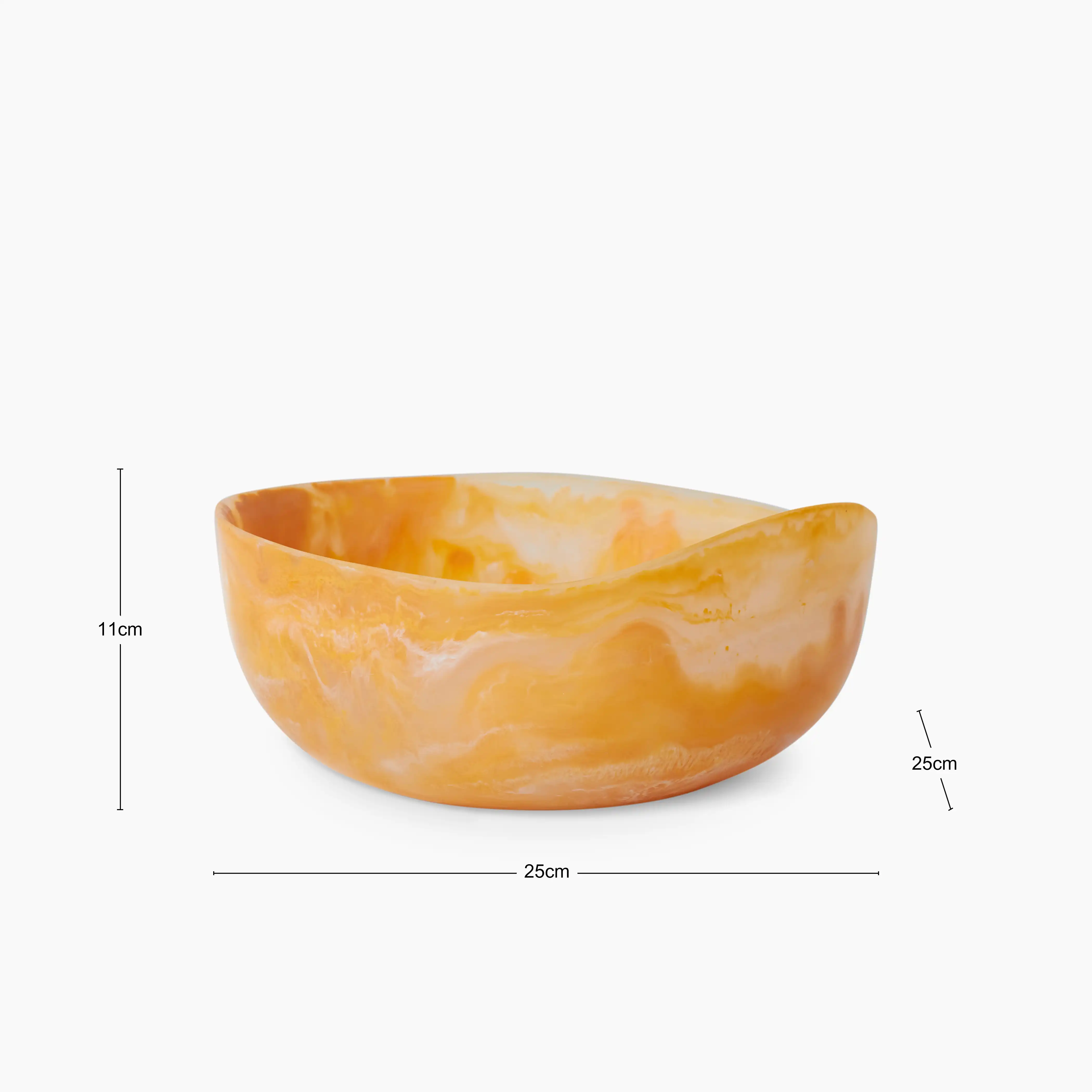 HKliving Resin Bowl | Marbled Sand - Image 4