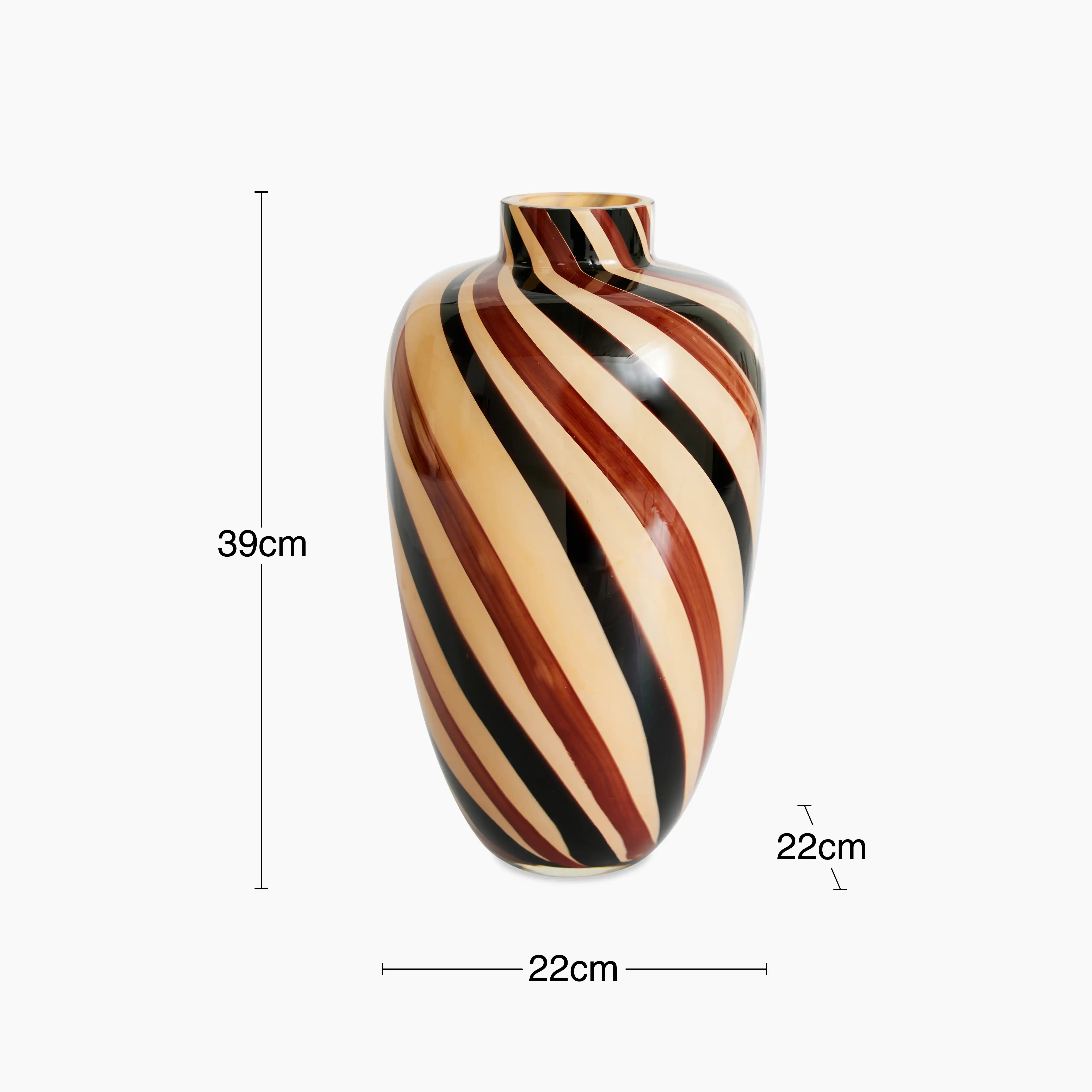 HKliving Retro Vase | Affogato - Image 4