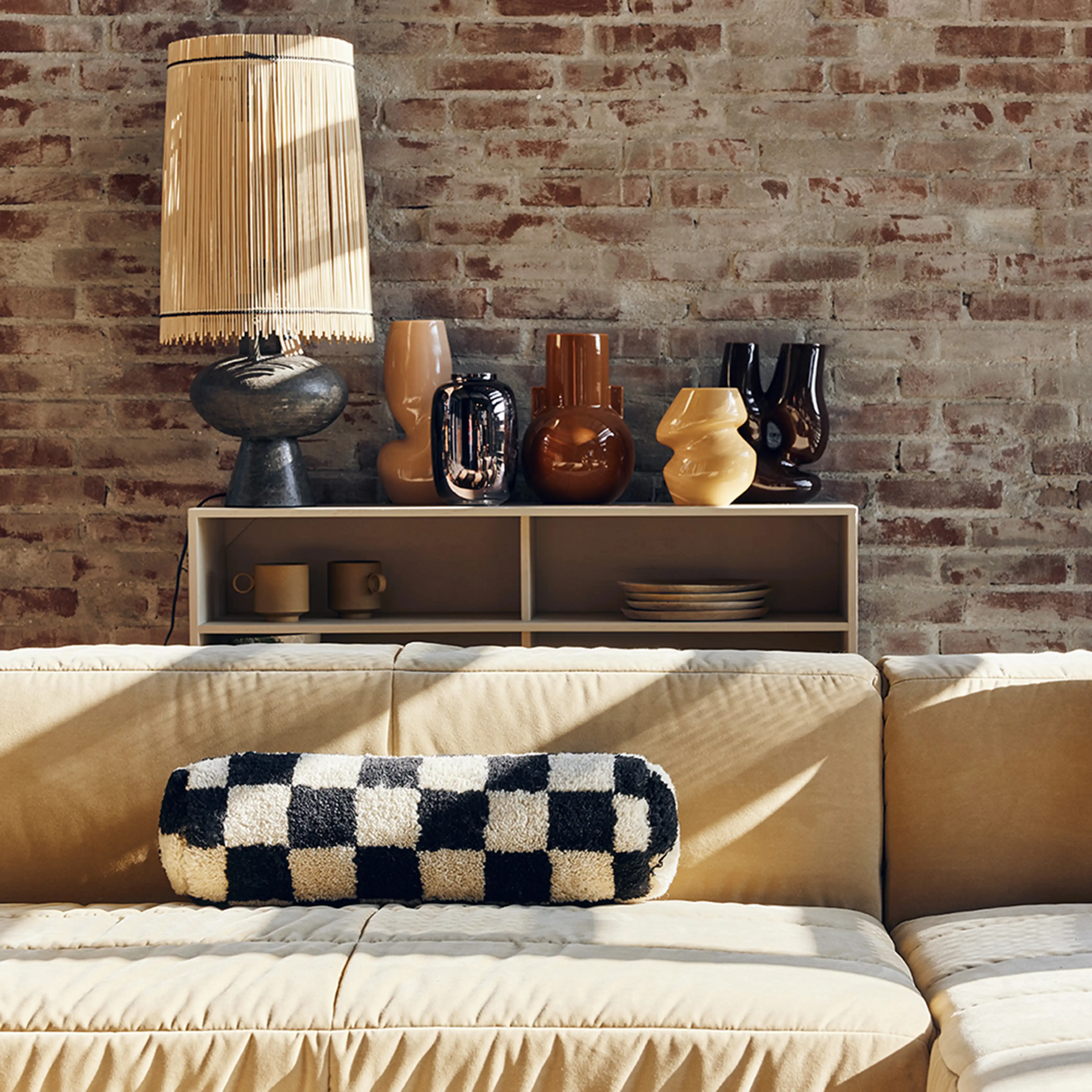 HKliving Stone Vase | Cappuccino - Image 3