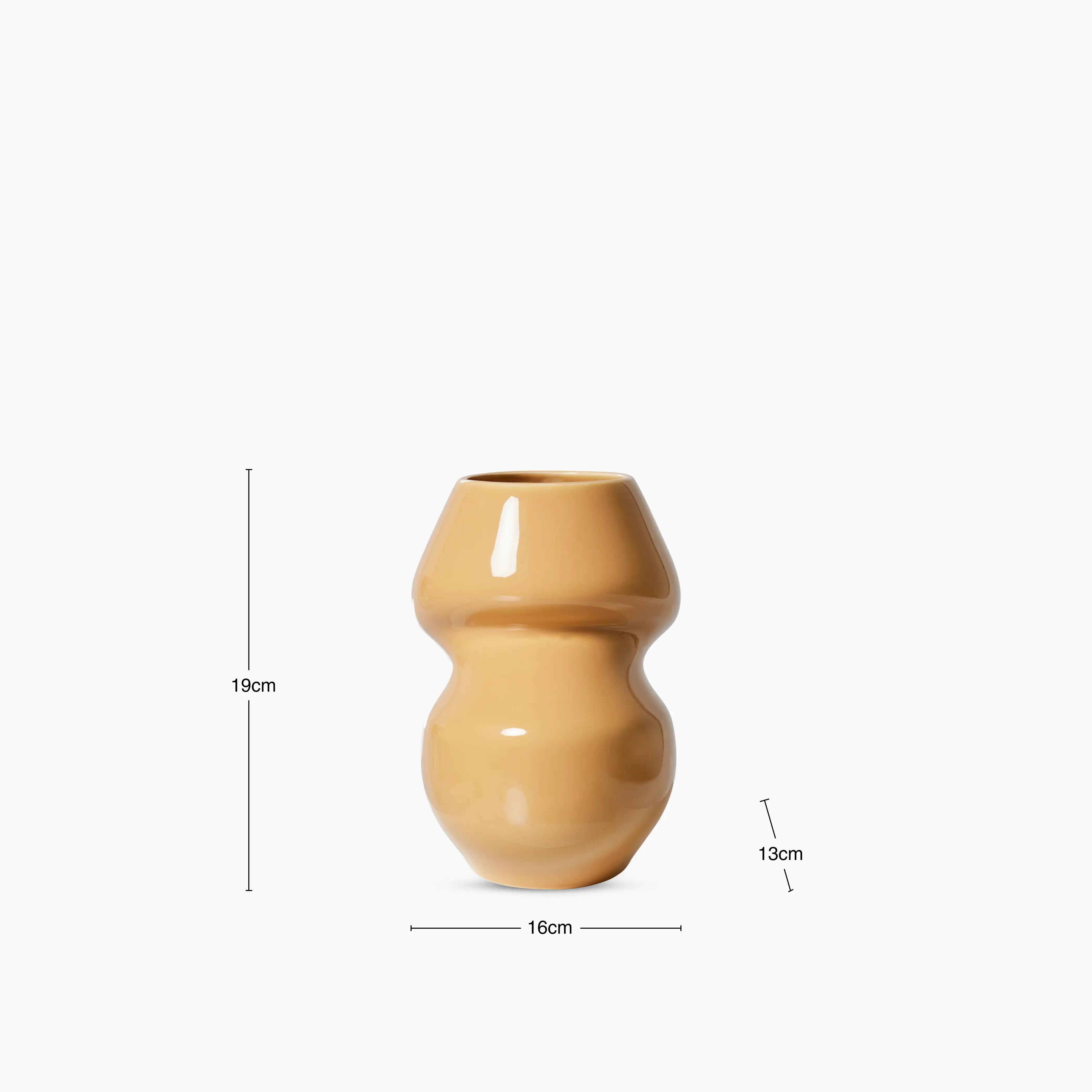 HKliving Stone Vase | Cappuccino - Image 8