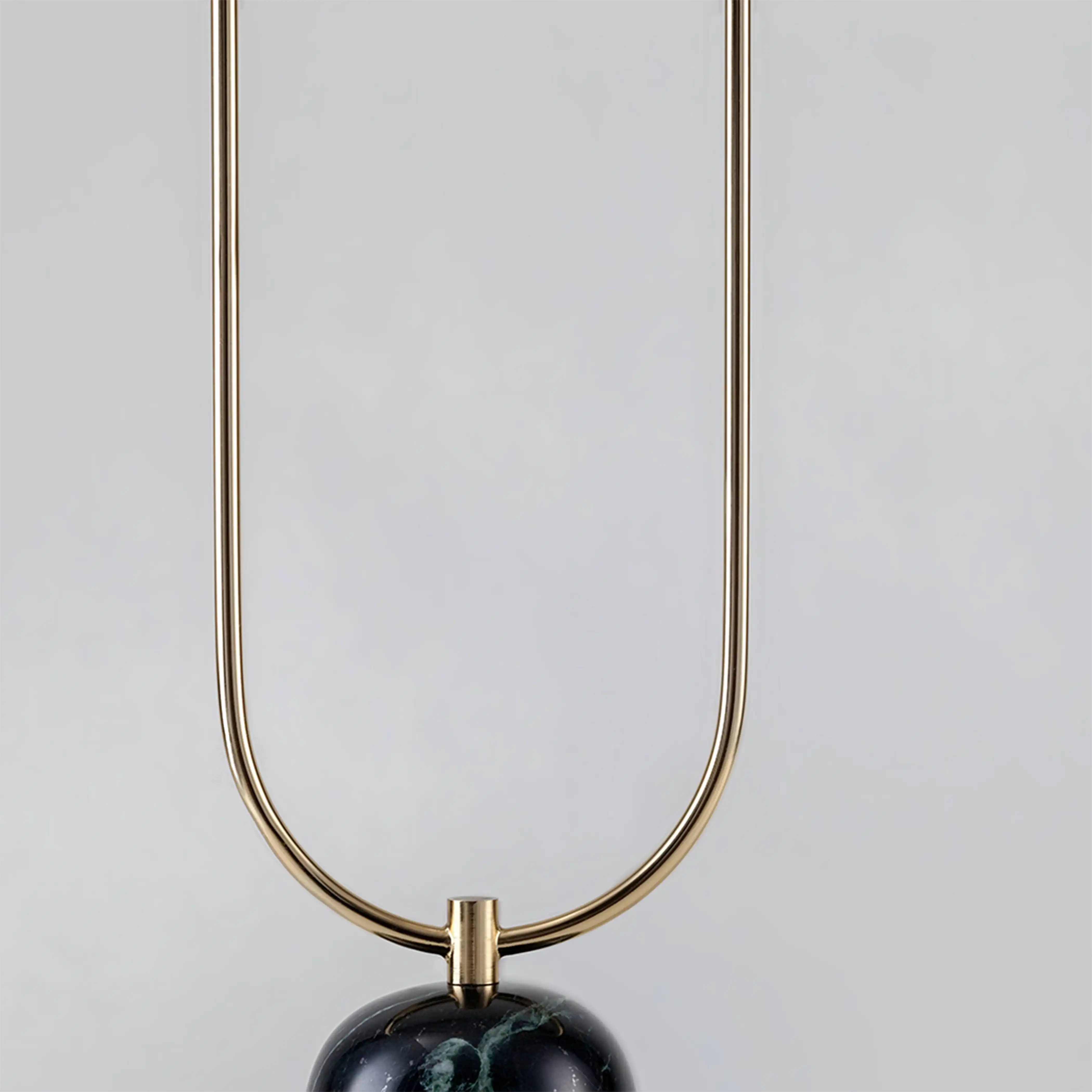 houseof 2 Light Curve Floor Lamp | Olive Green Marble - Image 9