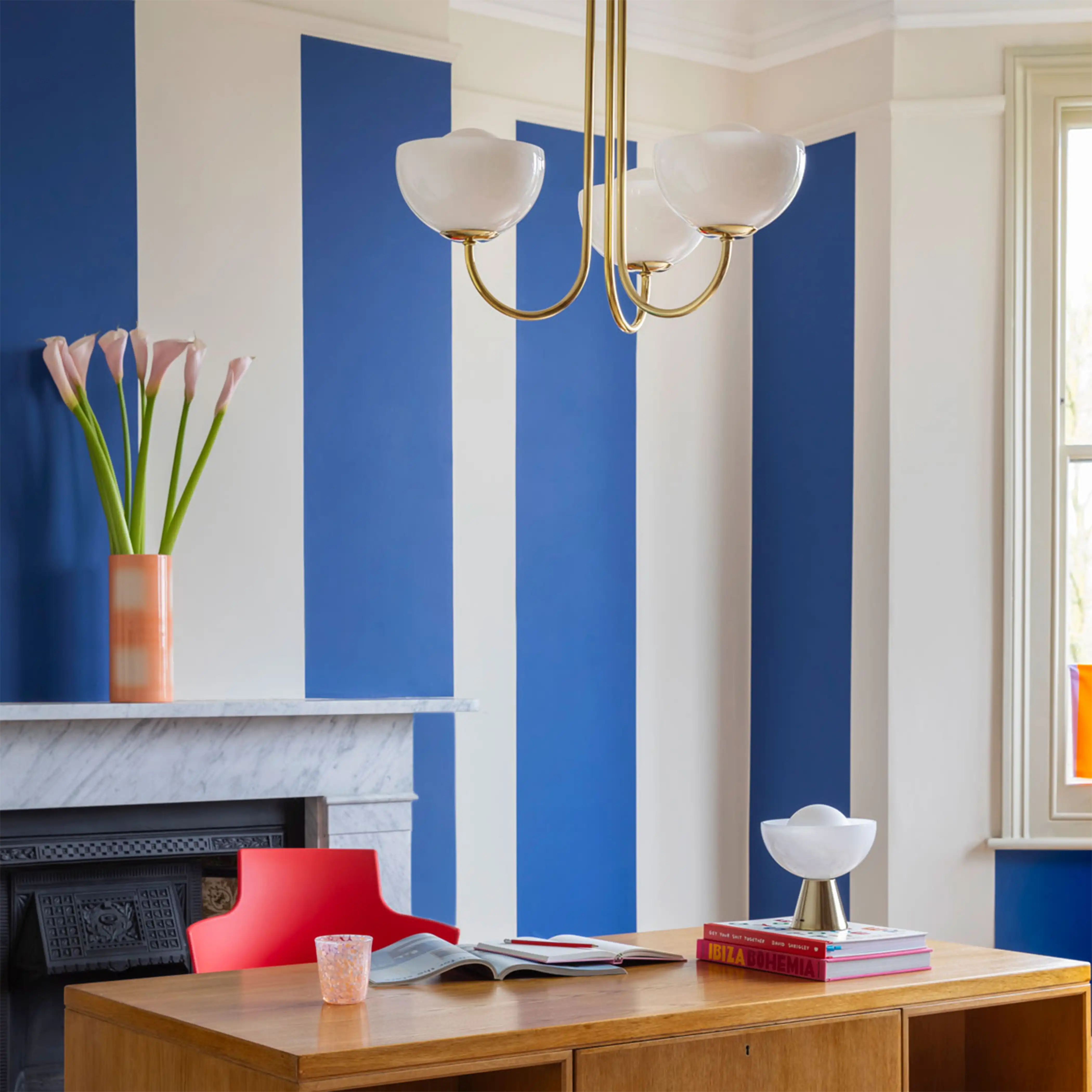 houseof 3 Light Bowl Ceiling Light | Brass - Image 2