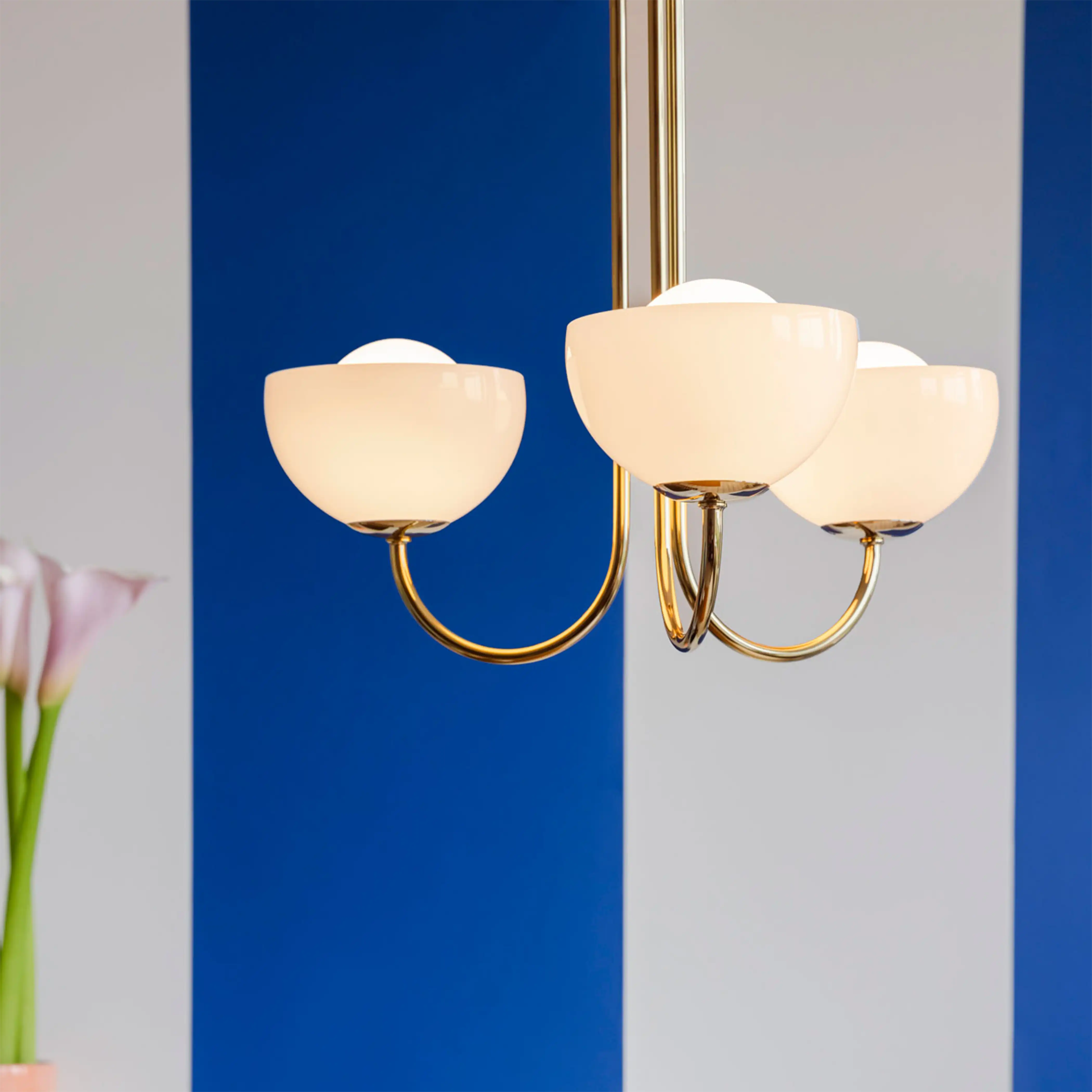 houseof 3 Light Bowl Ceiling Light | Brass - Image 3