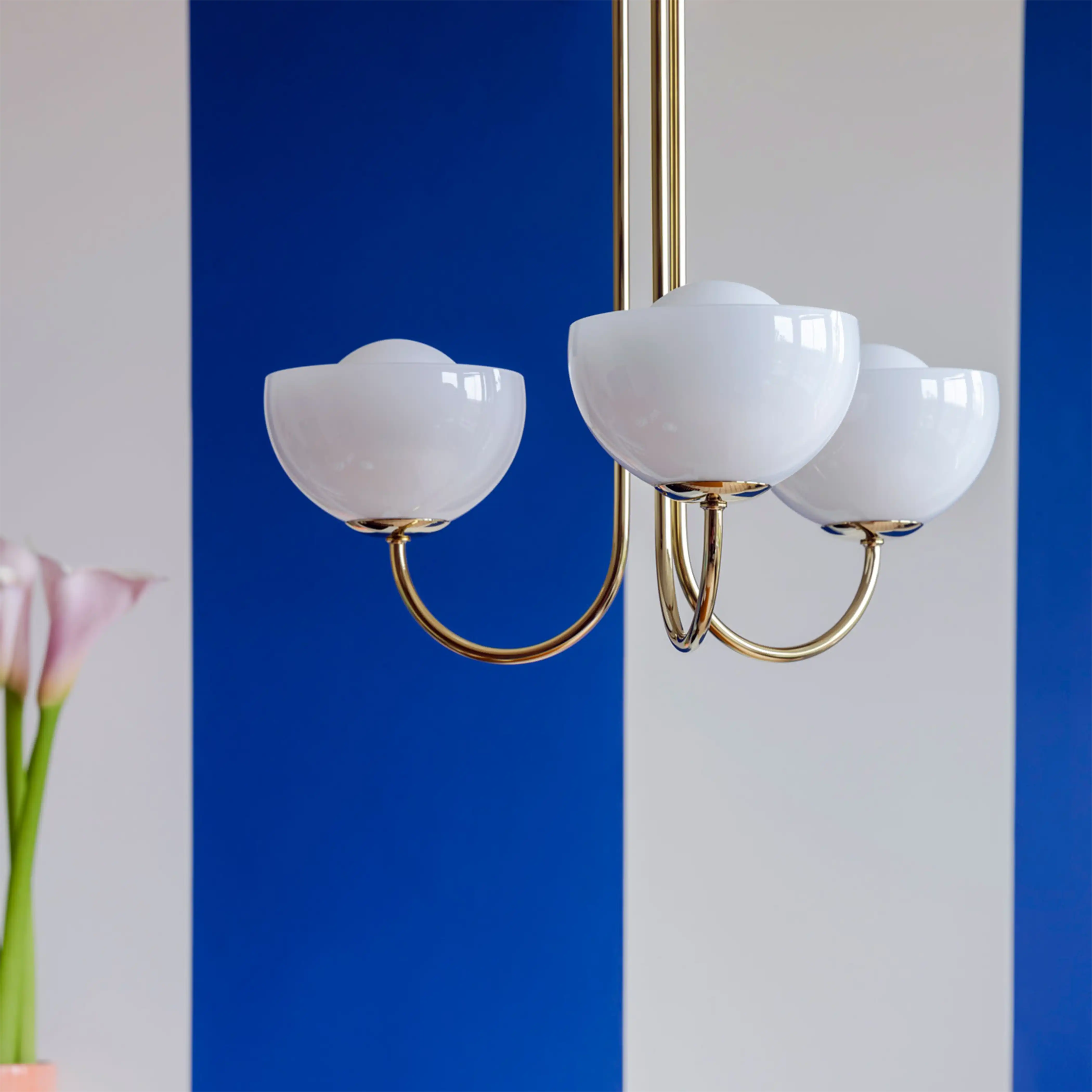 houseof 3 Light Bowl Ceiling Light | Brass - Image 4