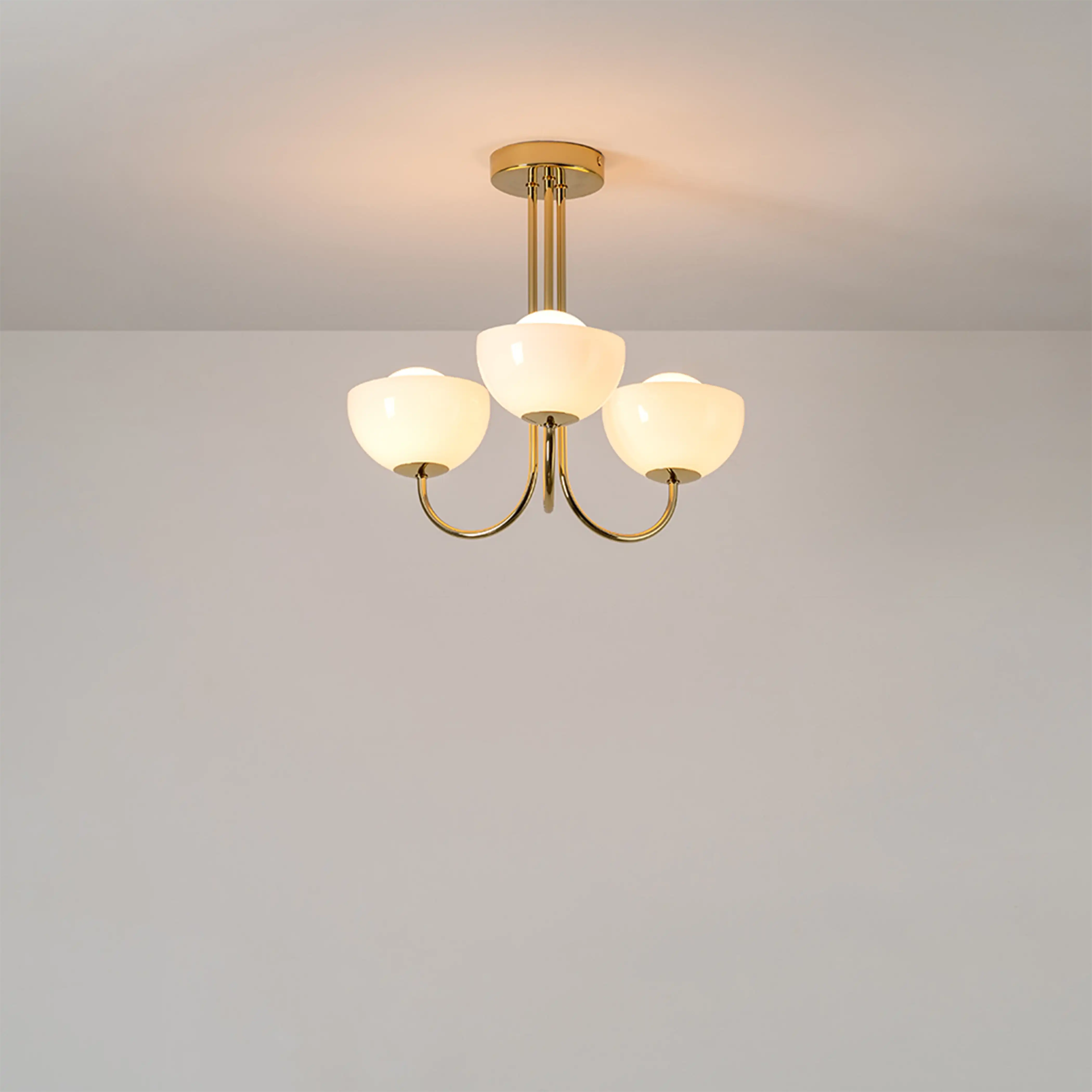 houseof 3 Light Bowl Ceiling Light | Brass - Image 6