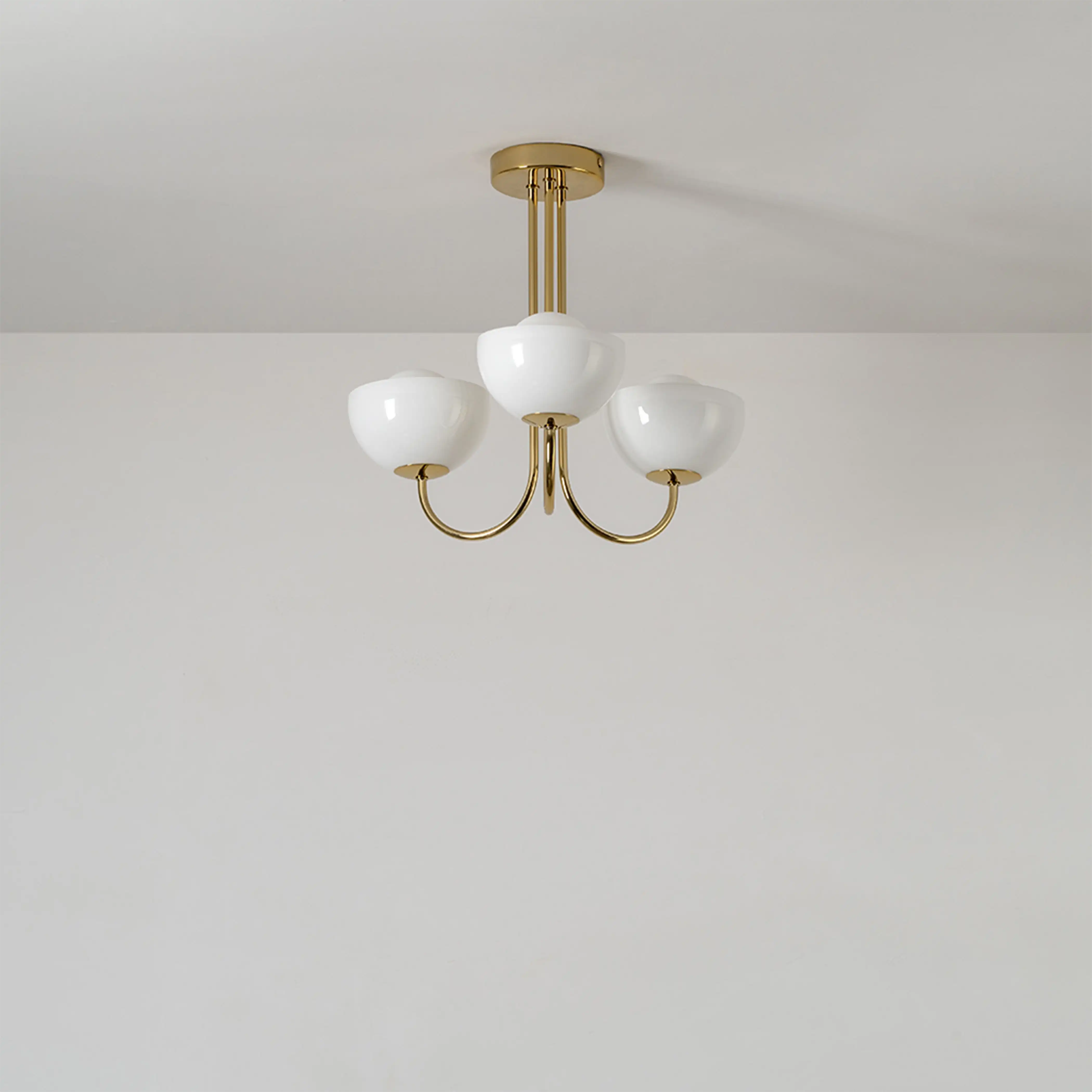 houseof 3 Light Bowl Ceiling Light | Brass - Image 7