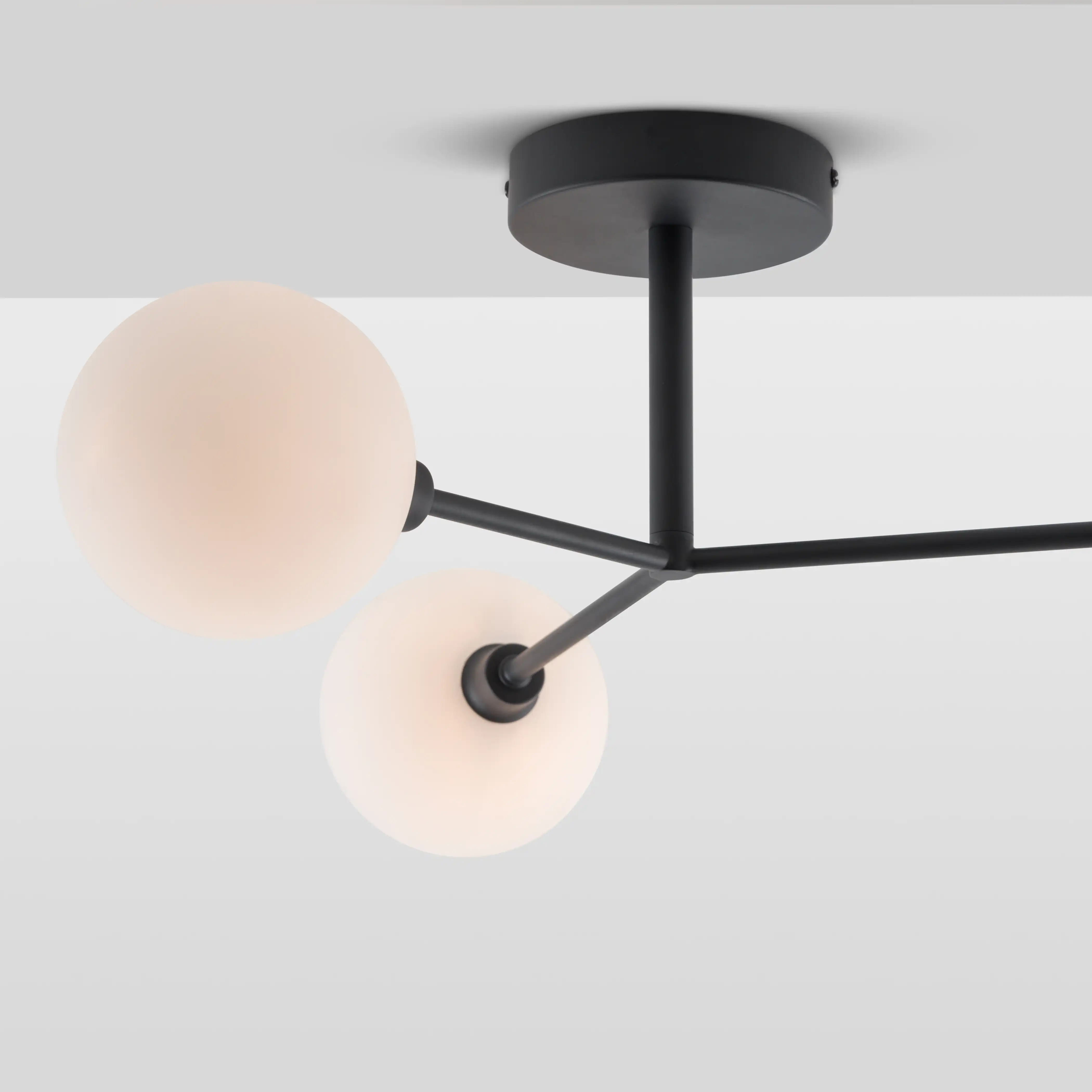 houseof 3 Light Flush Ceiling Light | Charcoal - Image 6