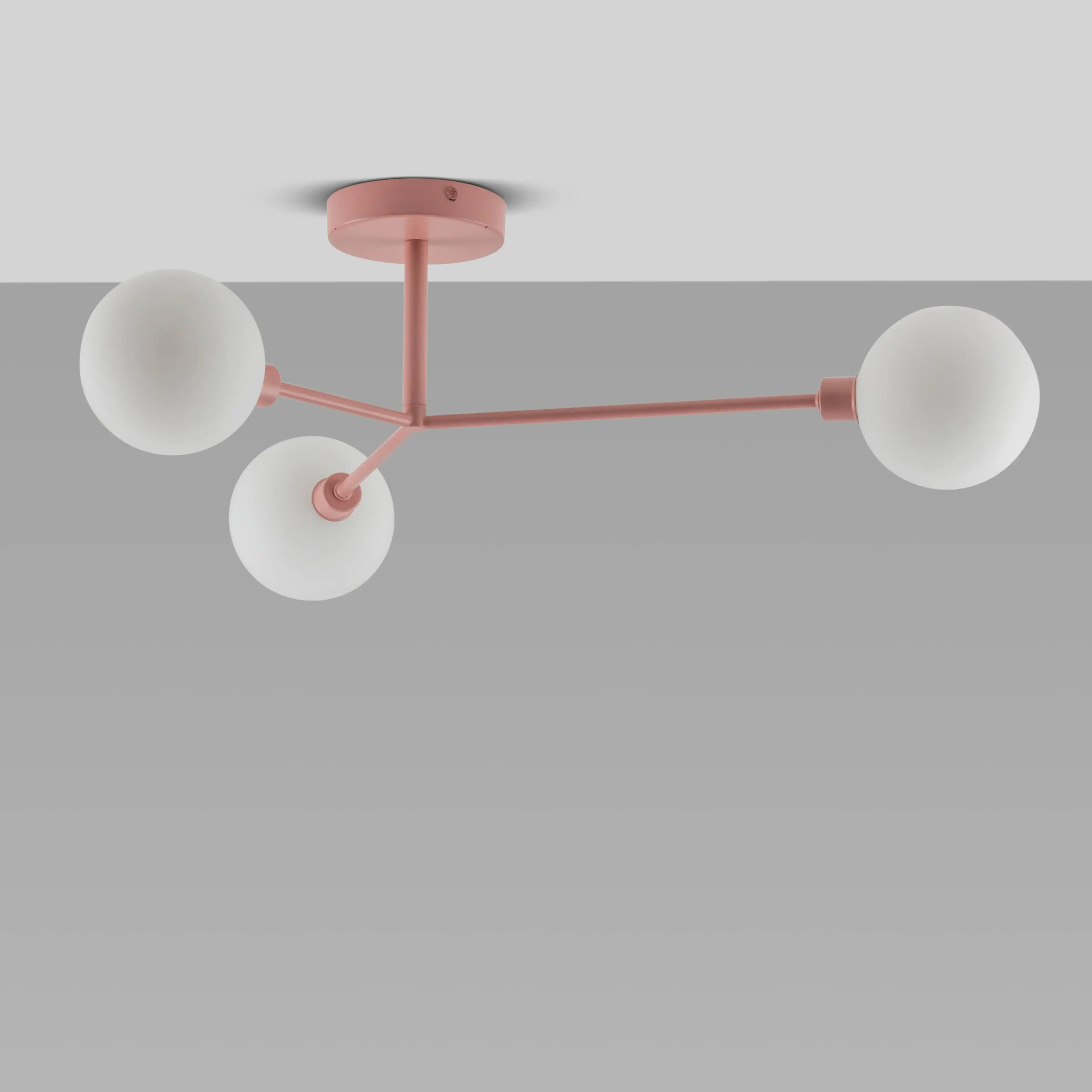 houseof 3 Light Flush Ceiling Light | Pink - Image 4