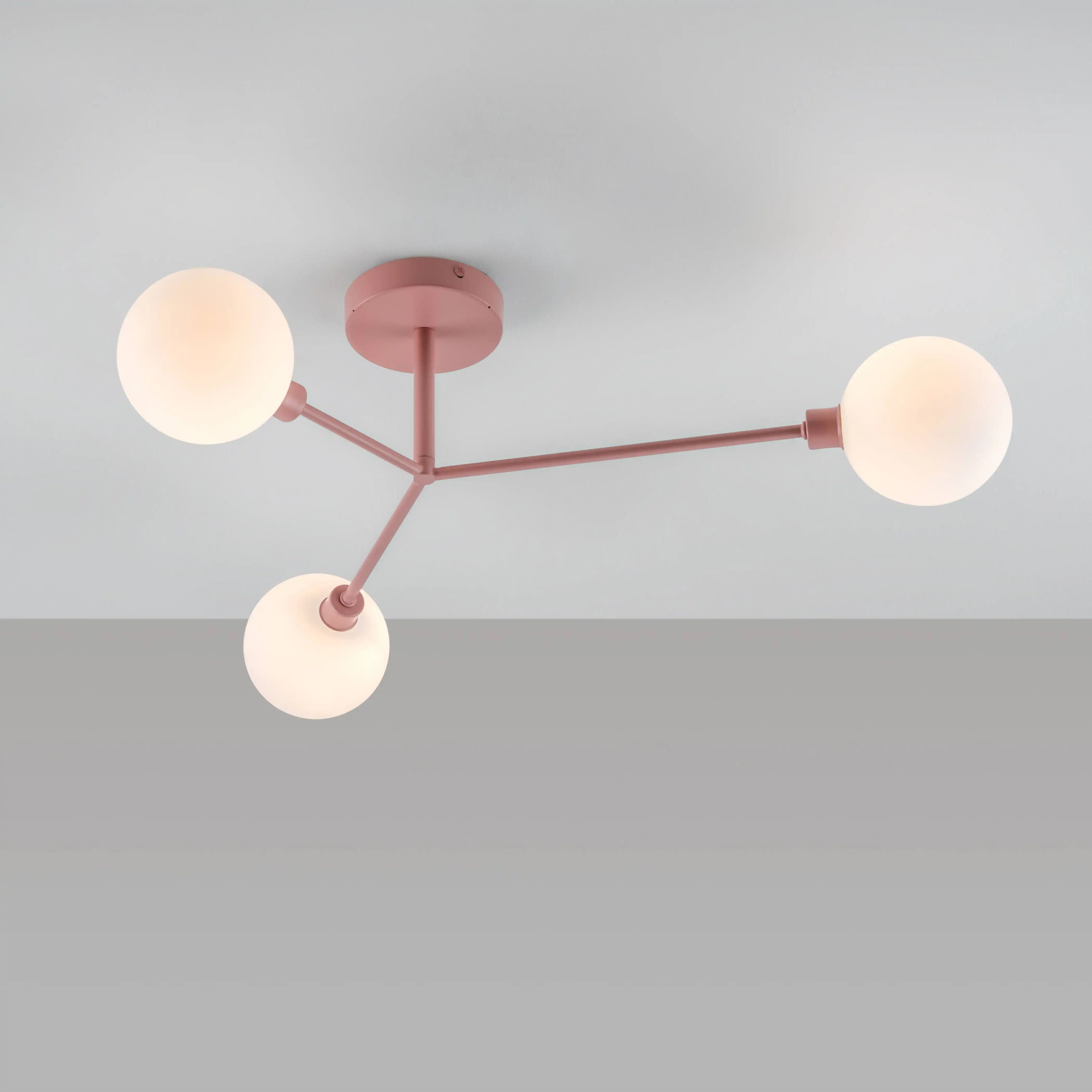 houseof 3 Light Flush Ceiling Light | Pink - Image 5