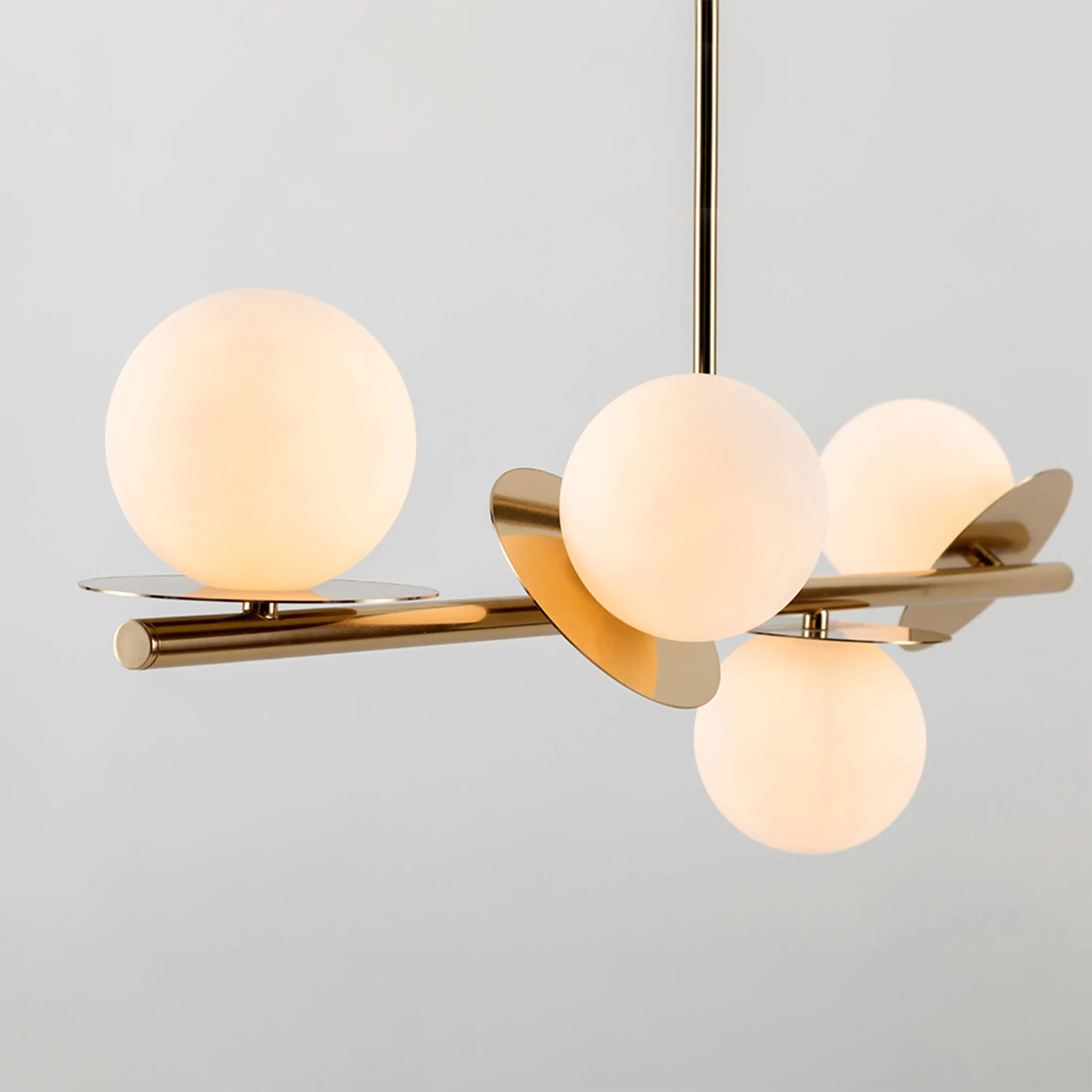 houseof 4 Plate Pendant Light | Brass - Image 9