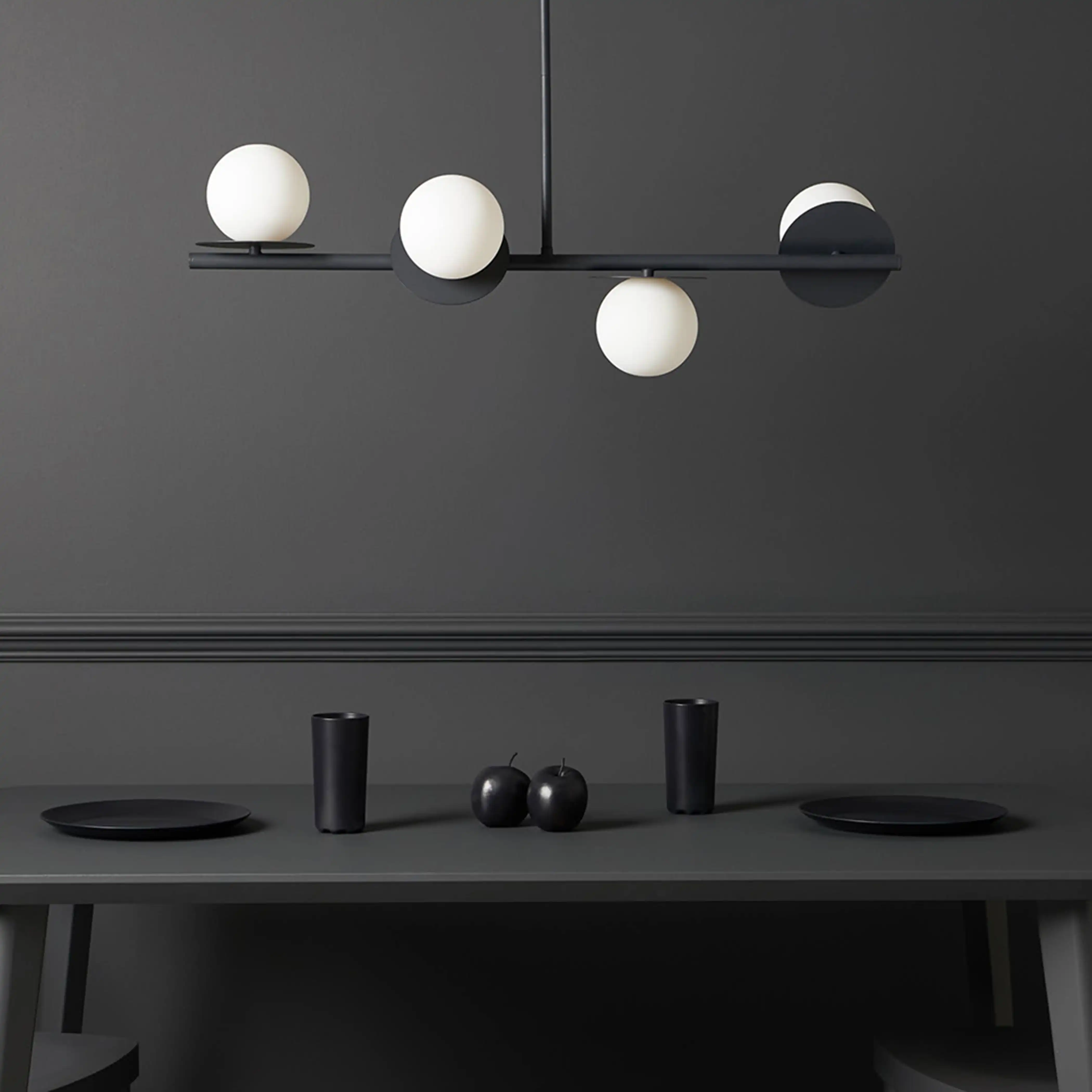houseof 4 Plate Pendant Light | Charcoal - Image 8