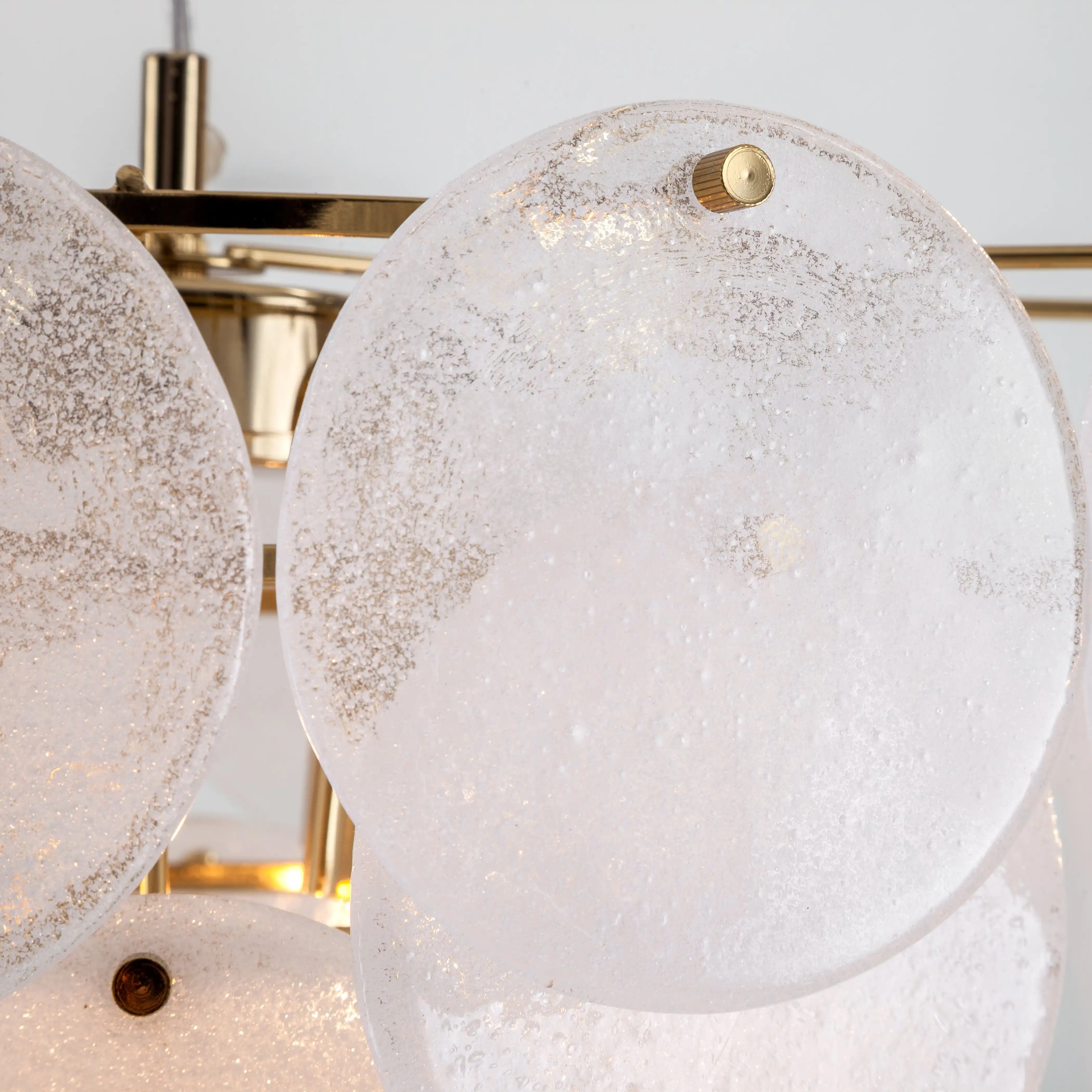 houseof Glass Disk Chandelier Ceiling Light | White - Image 6