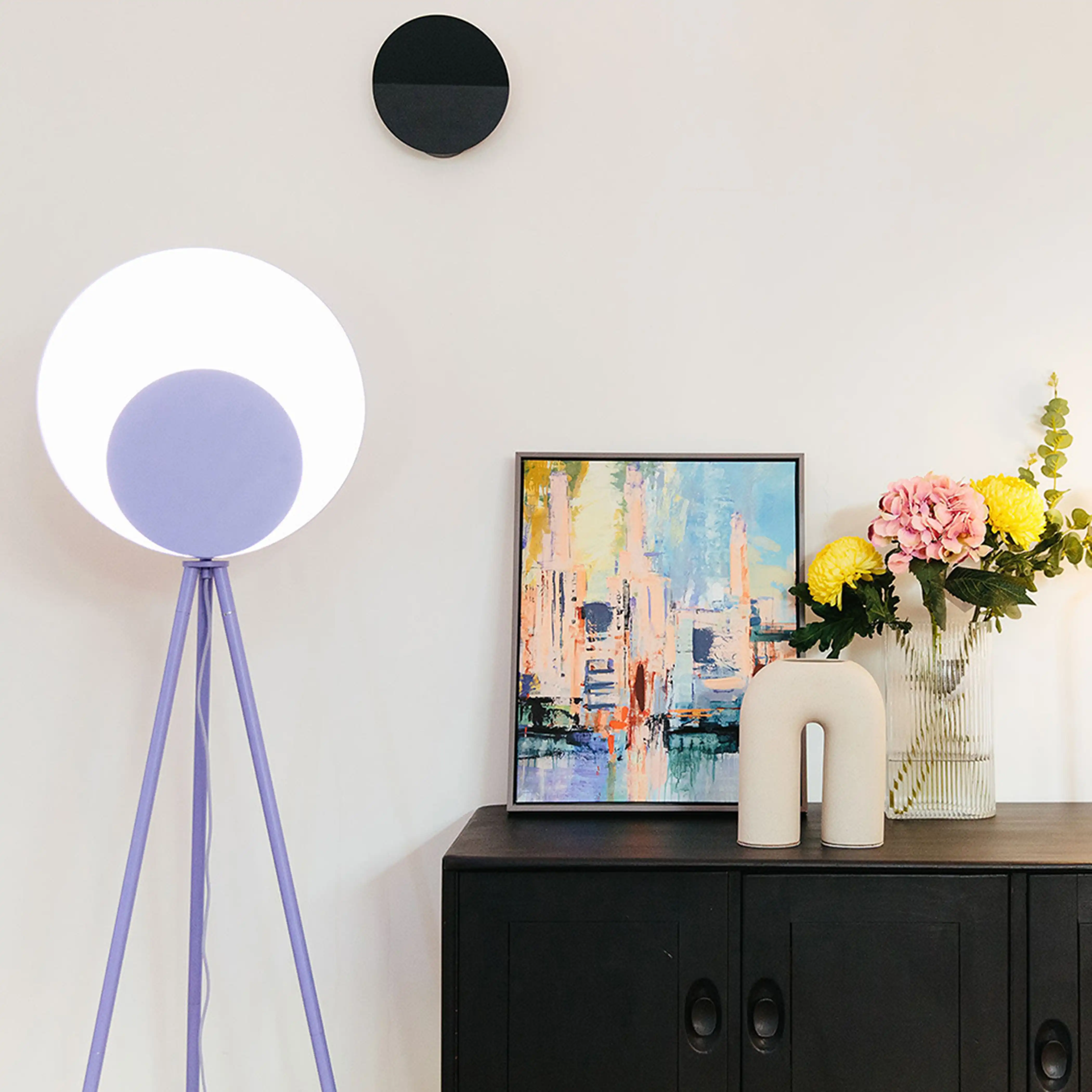 houseof Opal Disk Wall Light | Charcoal - Image 3