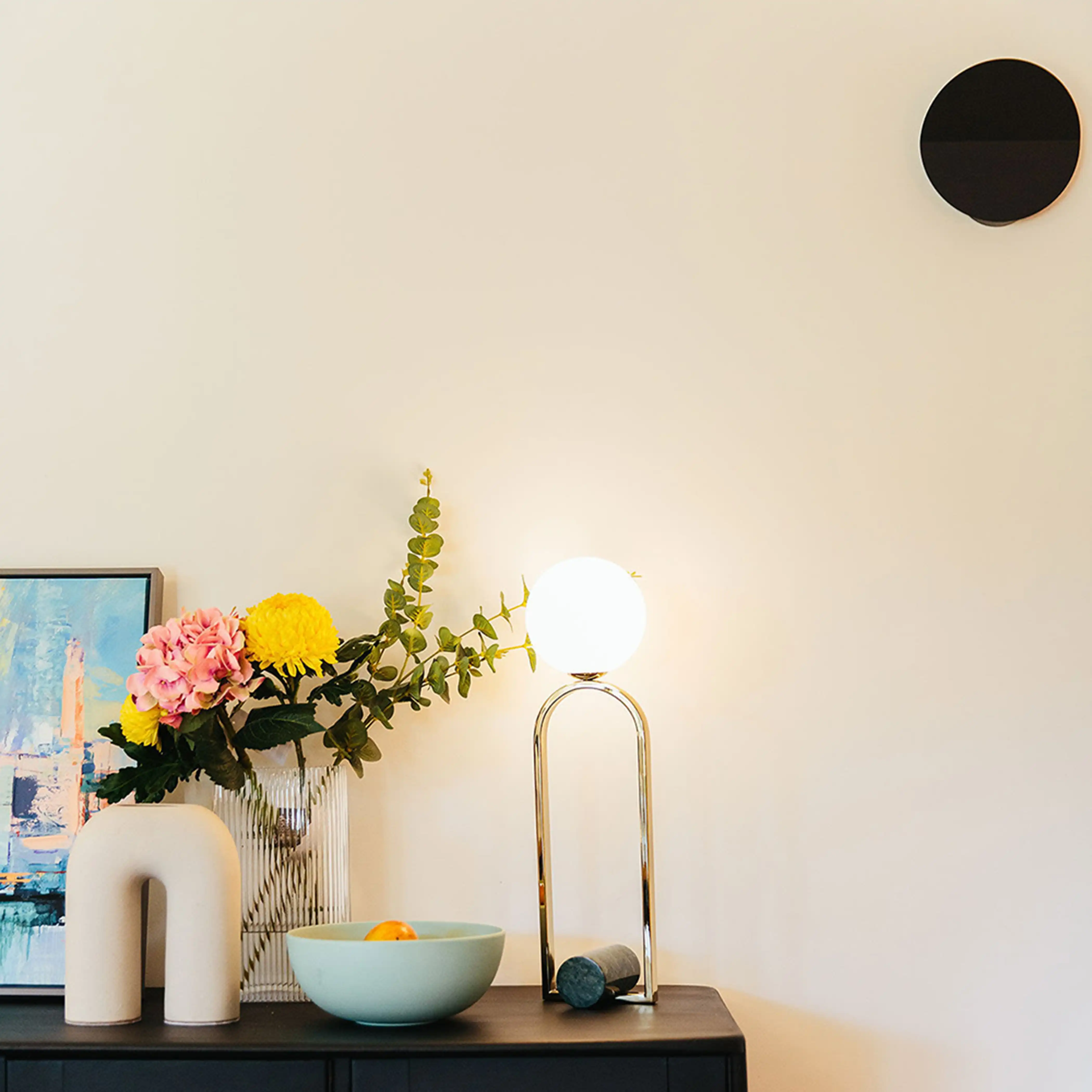 houseof Opal Disk Wall Light | Charcoal - Image 8