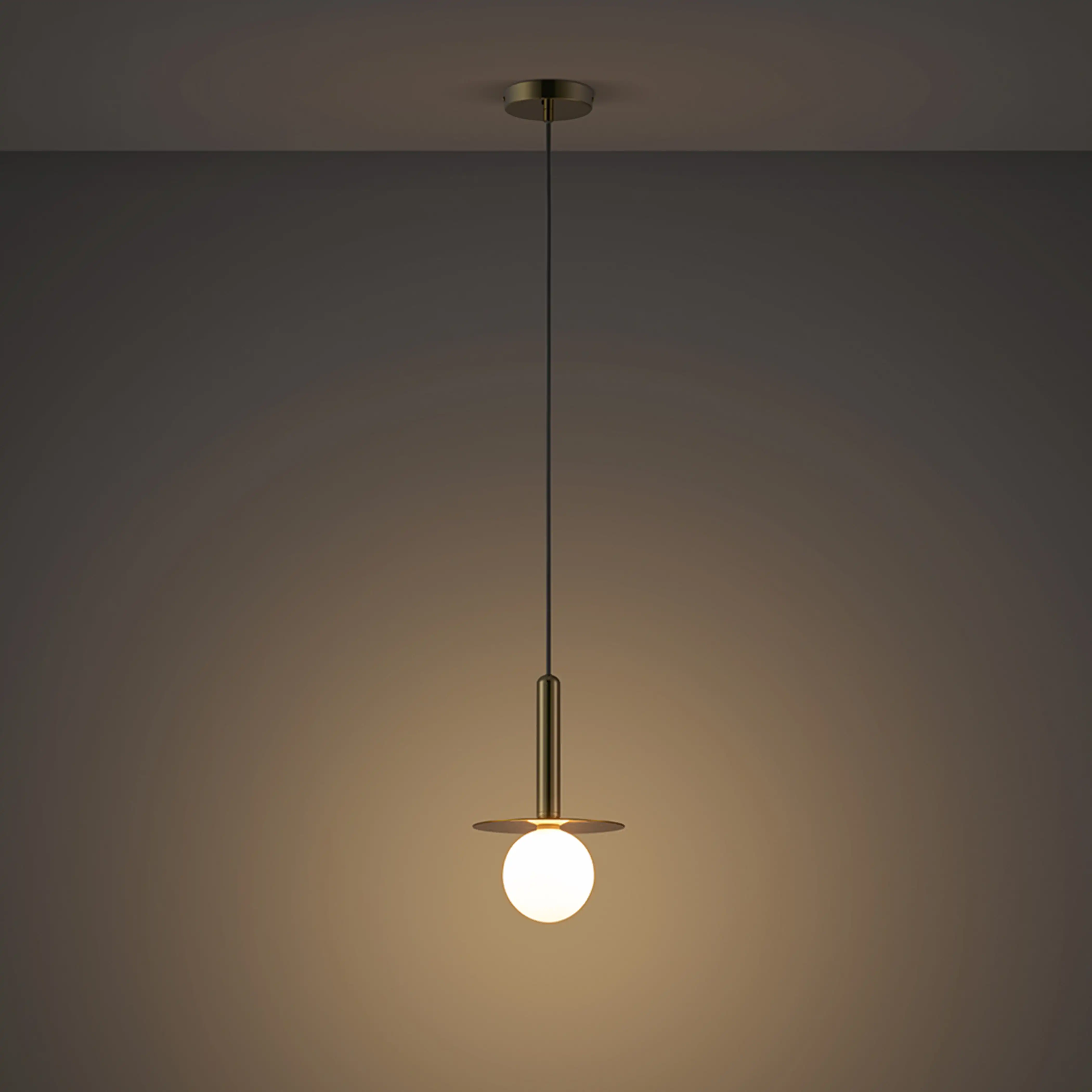 houseof Plate Pendant Light | Brass - Image 4