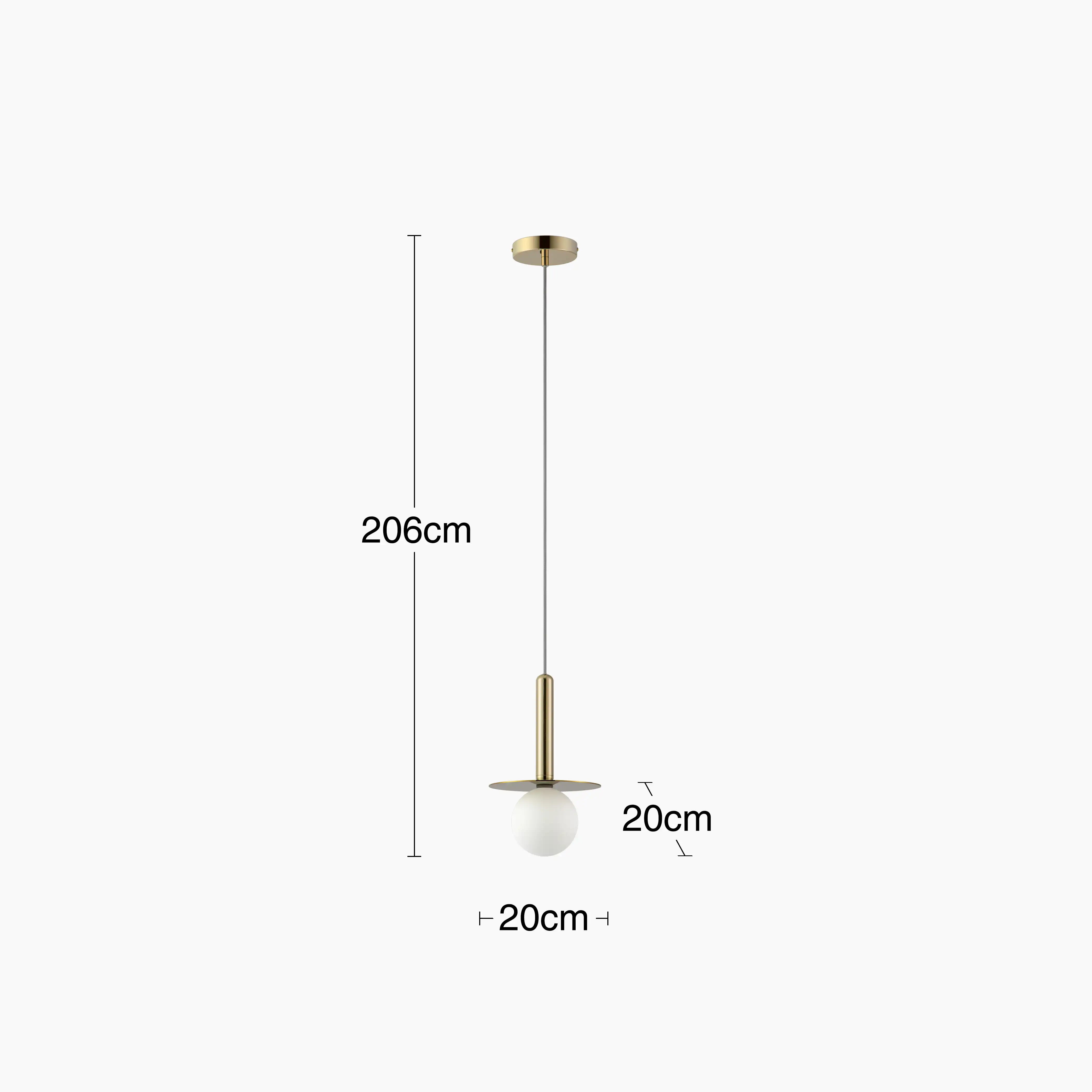 houseof Plate Pendant Light | Brass - Image 8