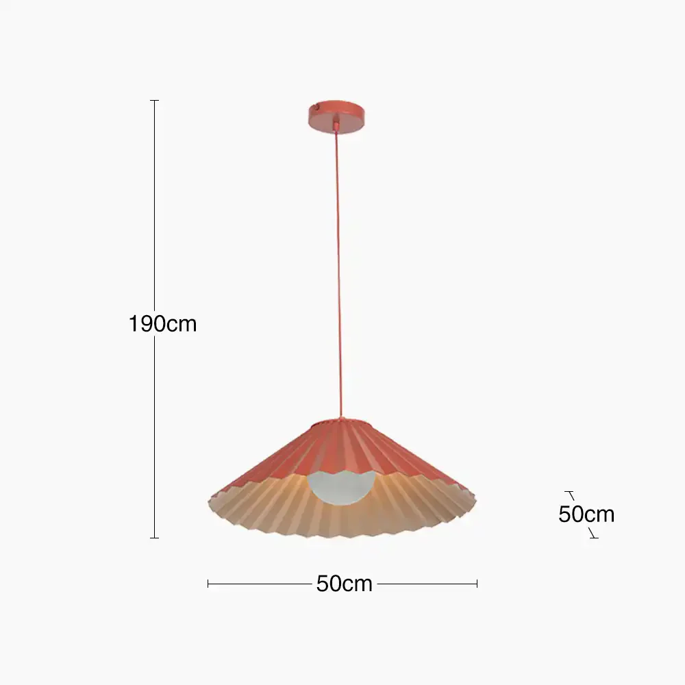 houseof Pleat Ceiling Light | Red - Image 12