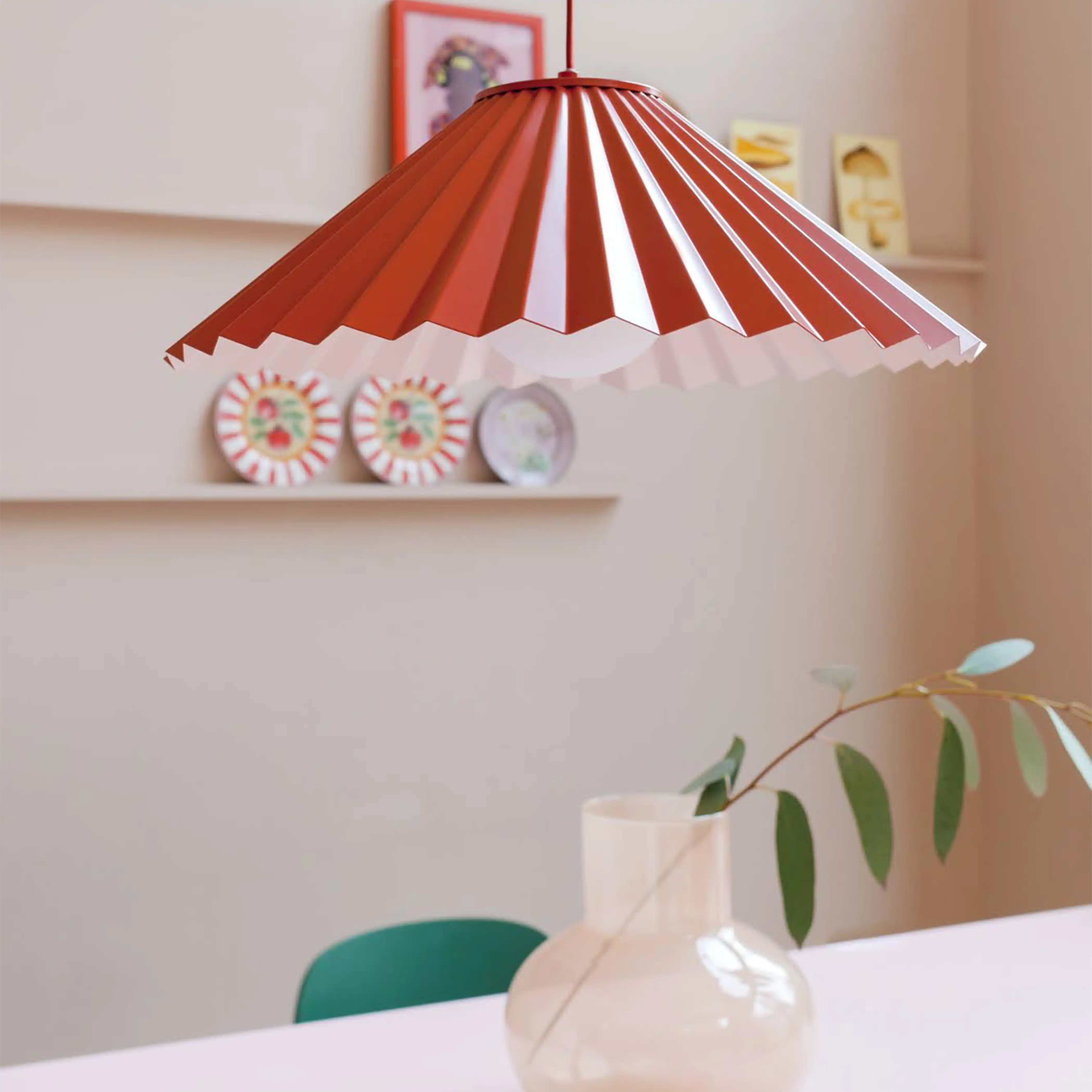 houseof Pleat Ceiling Light | Red - Image 2