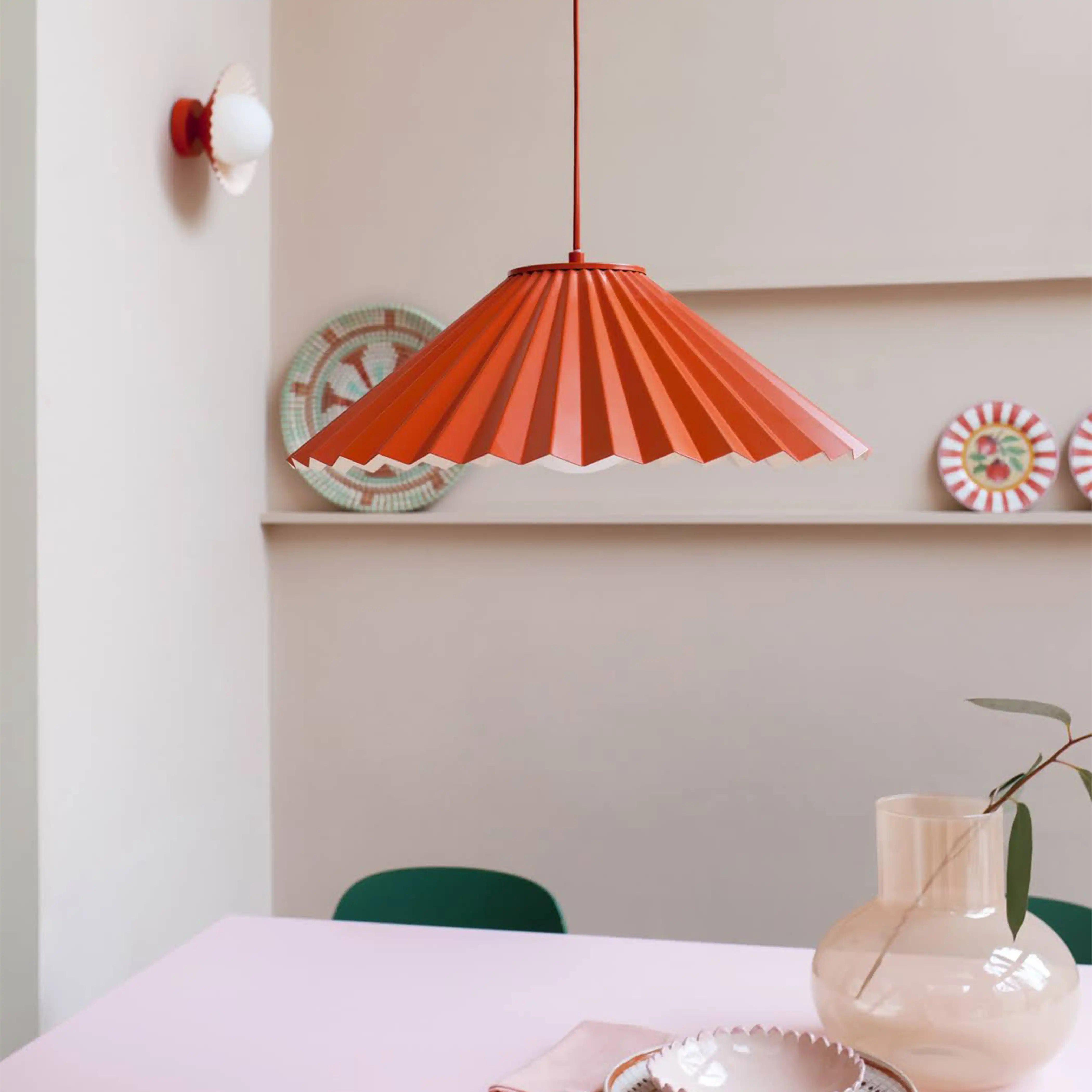 houseof Pleat Ceiling Light | Red - Image 3