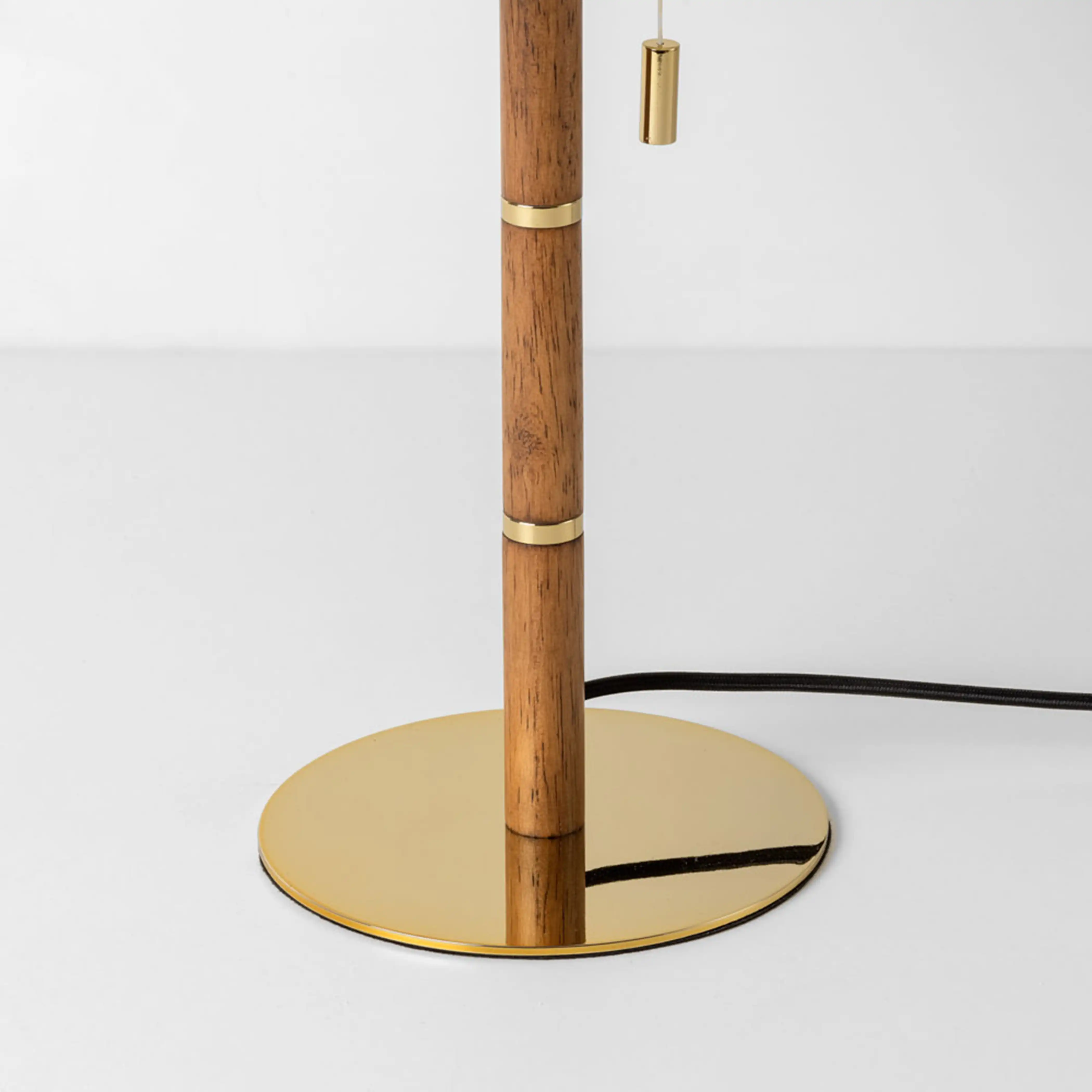 houseof Wooden Table Lamp | Natural Linen & Brass - Image 5
