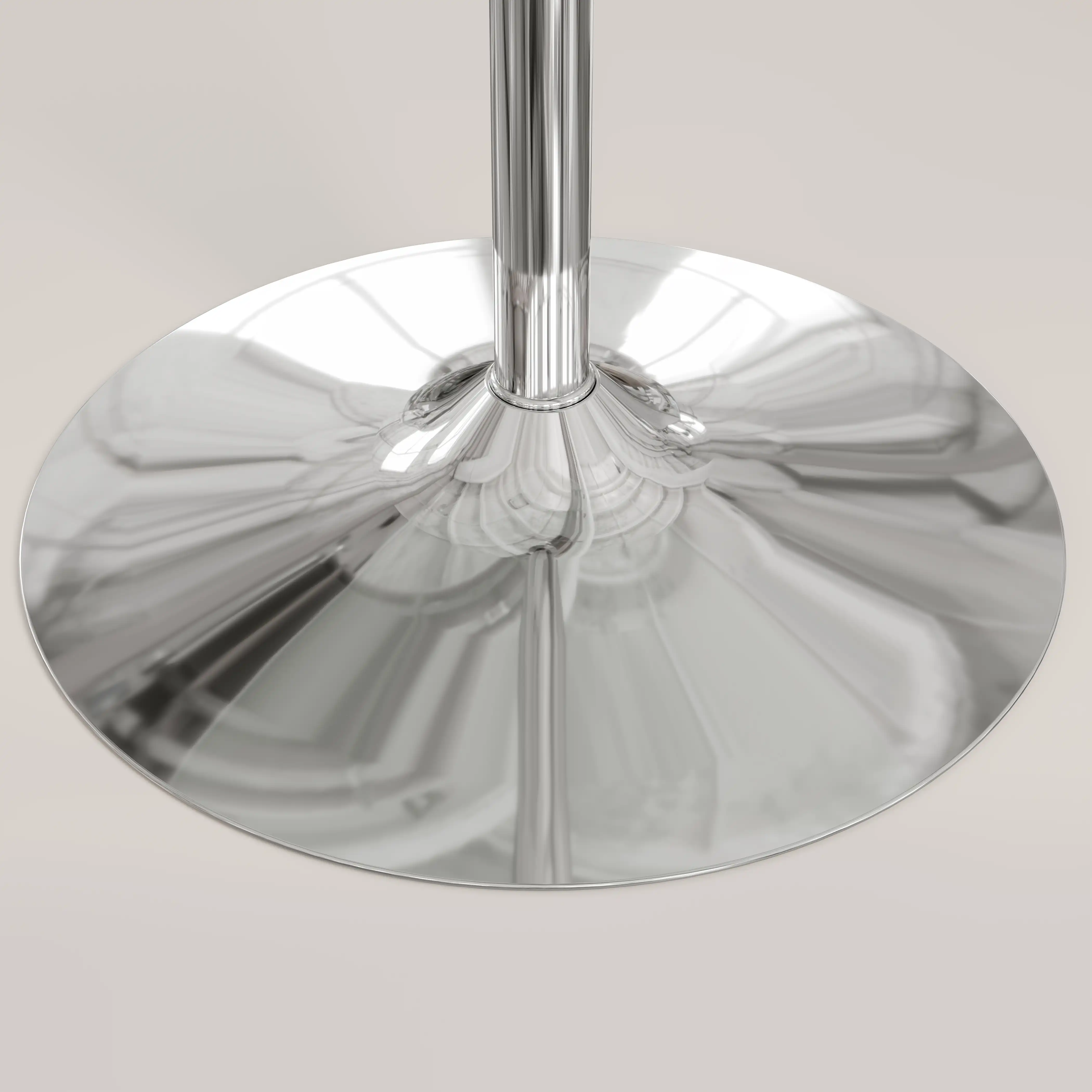 Ida 2 Seat Round Dining Table | Glass & Chrome - Image 6