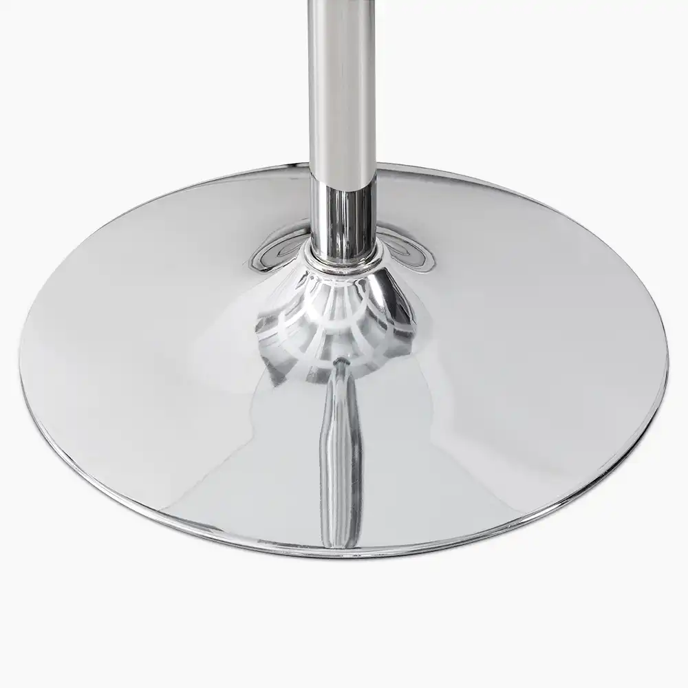 Ida 4 Seat Round Dining Table | Glass & Chrome - Image 5