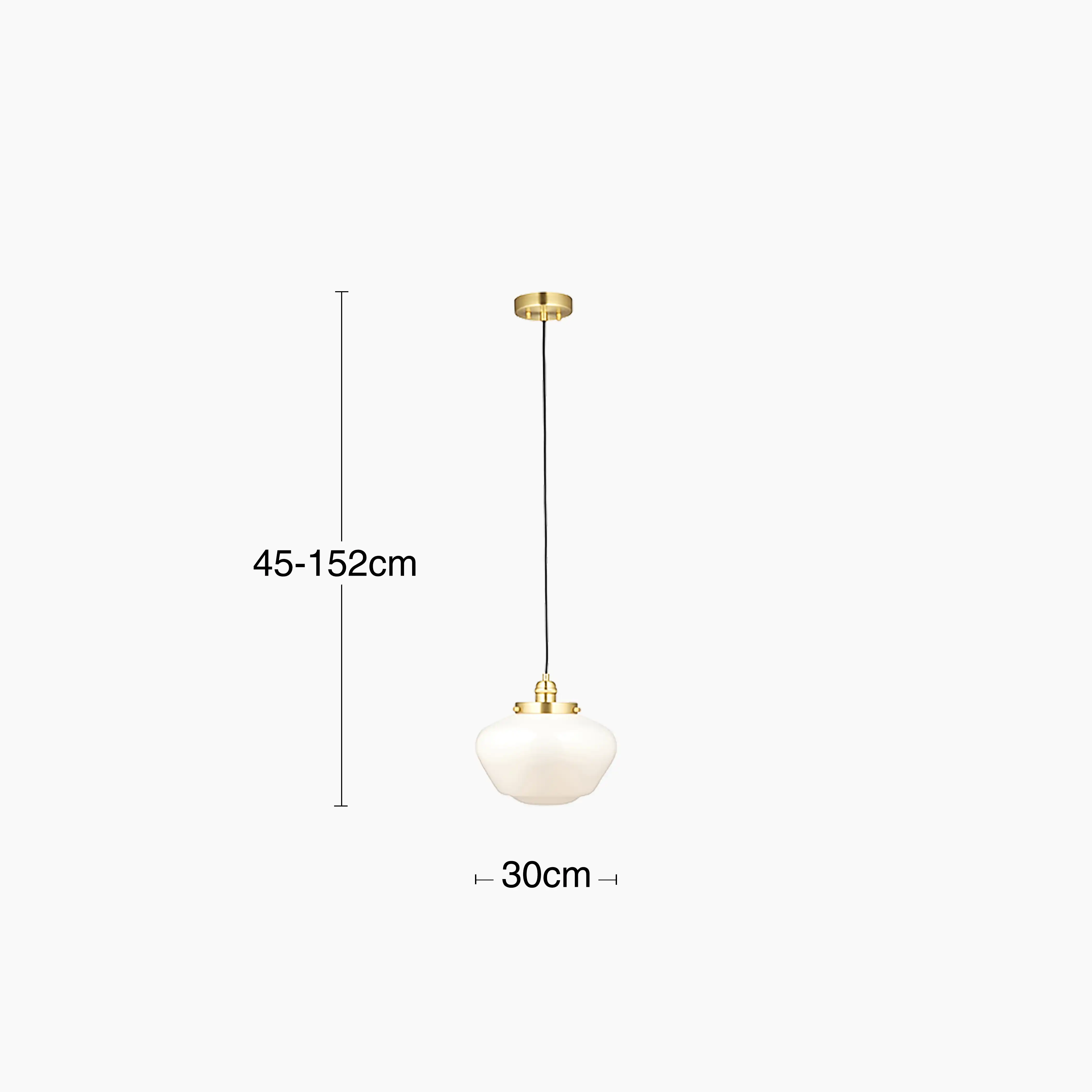 Illfra Pendant Light | Opal & Brass - Image 9